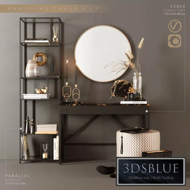 FURNITURE – DRESSING TABLE – 3DSKY Models – 7285
