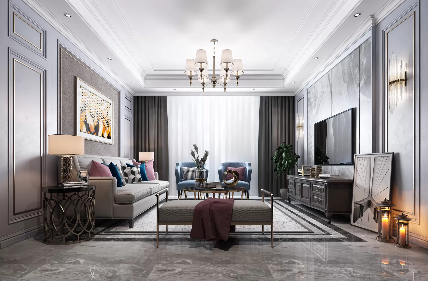 INTERIOR 3D SCENES – EUROPEAN STYLE – 0037