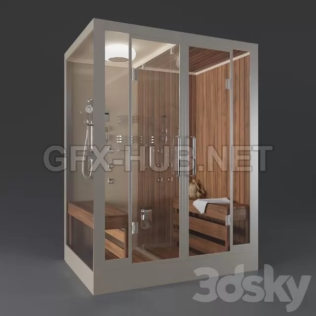 Cabin with Finnish sauna FRANK F907R right-side – 209157