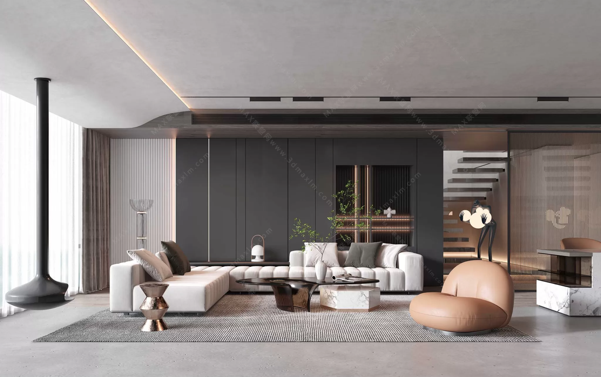 MODERN INTERIOR 3D SCENES – LIVING ROOM – 0032 MODERN INTERIOR 3D SCENES – LIVING ROOM – 0032