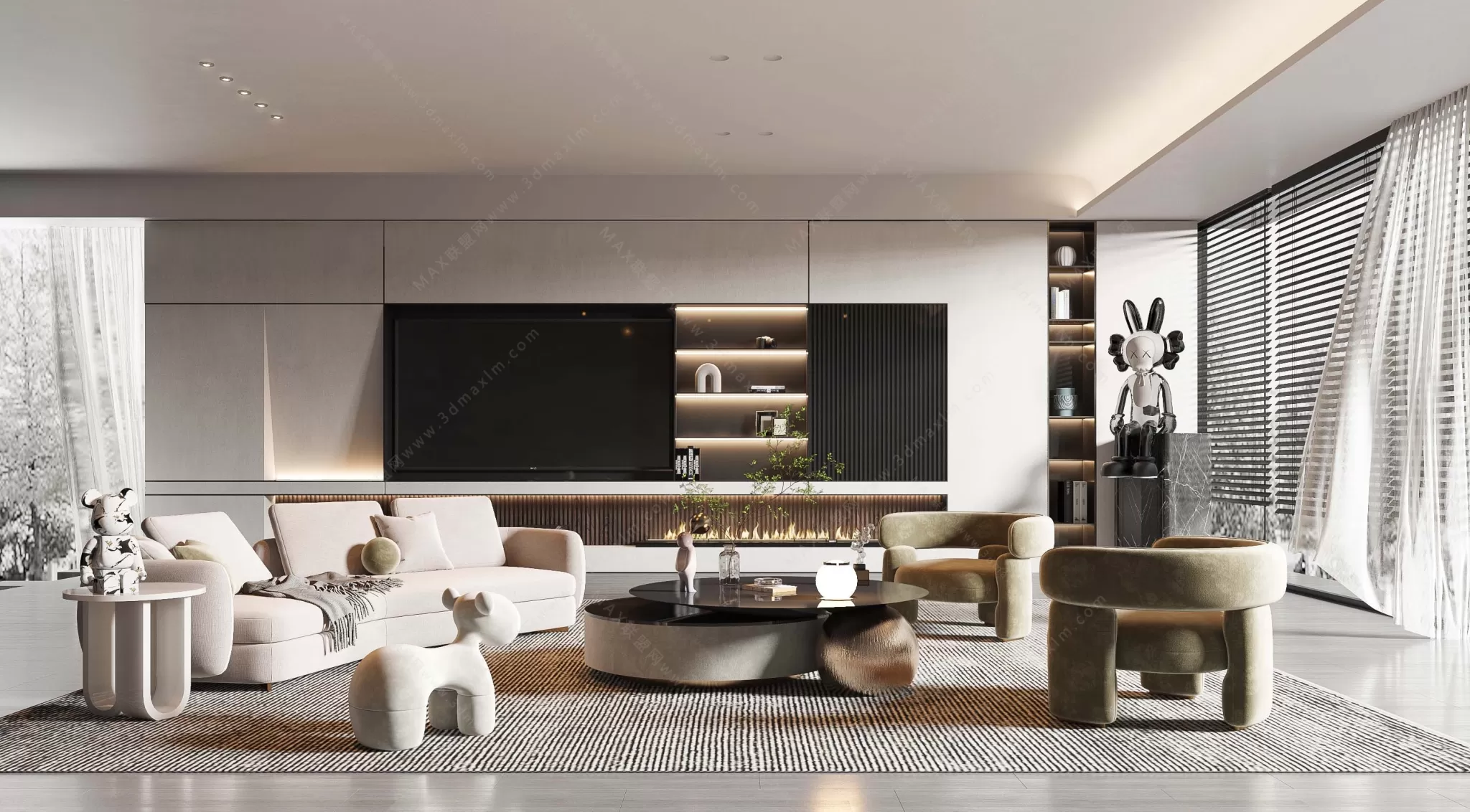 MODERN INTERIOR 3D SCENES – LIVING ROOM – 0047 MODERN INTERIOR 3D SCENES – LIVING ROOM – 0047