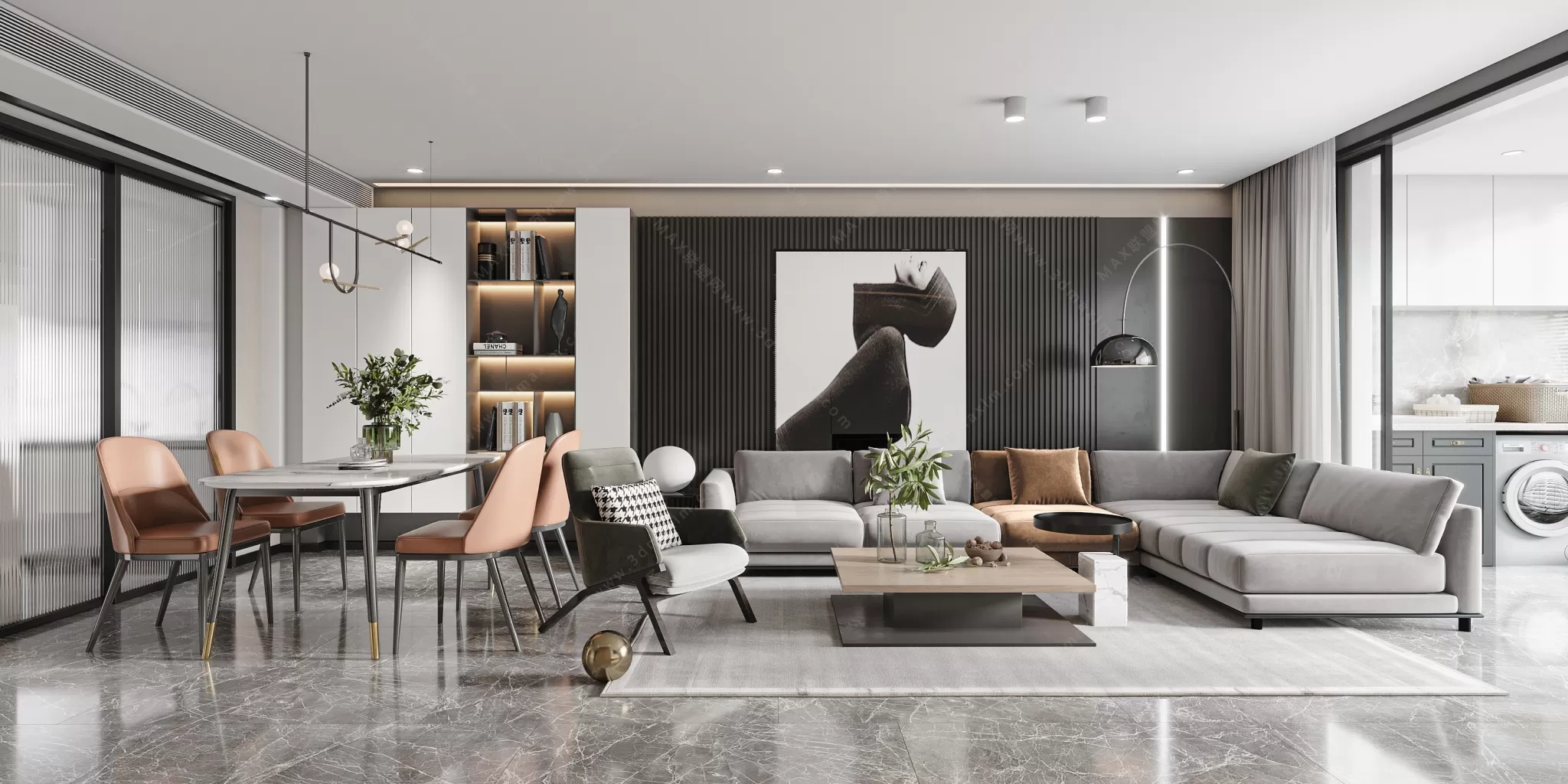 MODERN INTERIOR 3D SCENES – LIVING ROOM – 0064 MODERN INTERIOR 3D SCENES – LIVING ROOM – 0064