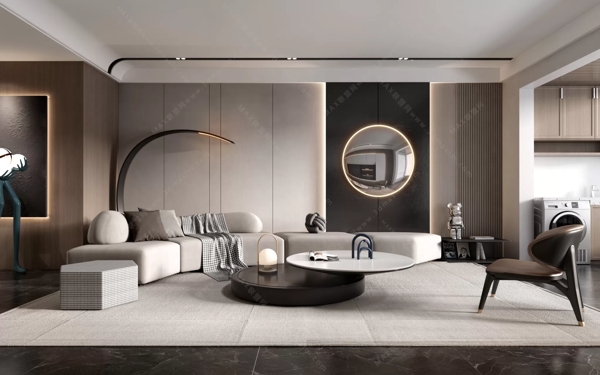 MODERN INTERIOR 3D SCENES – LIVING ROOM – 0074