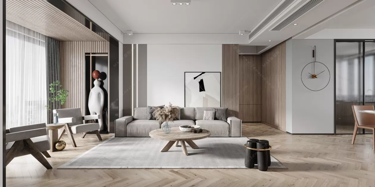 MODERN INTERIOR 3D SCENES – LIVING ROOM – 0080