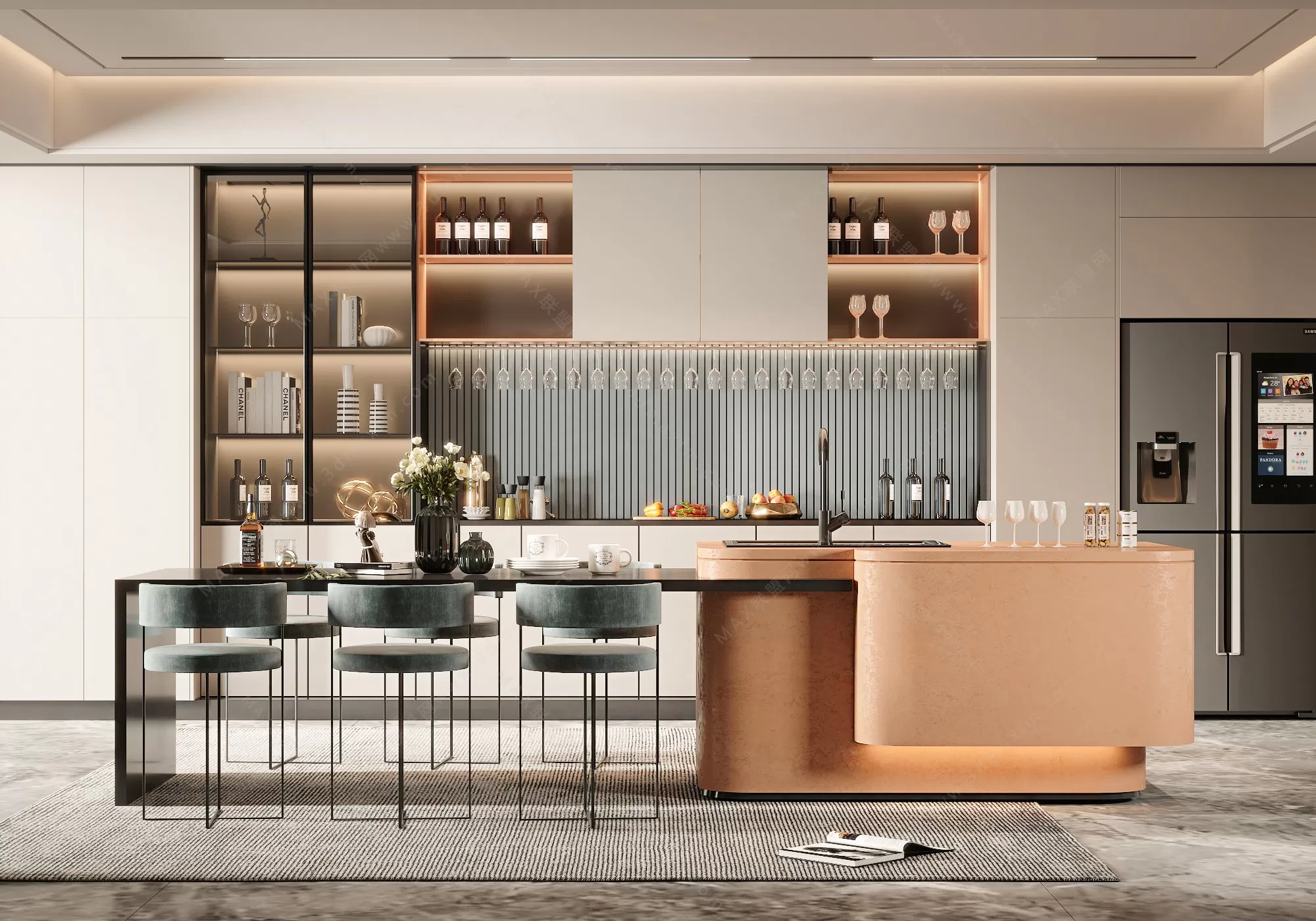 MODERN INTERIOR 3D SCENES – DINING ROOM – 0003 MODERN INTERIOR 3D SCENES – DINING ROOM – 0003