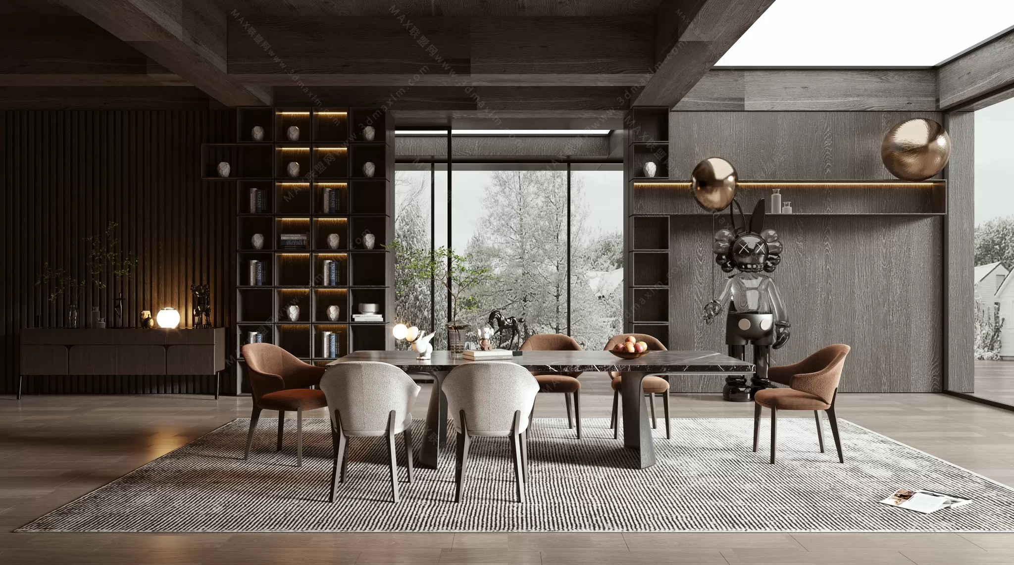 MODERN INTERIOR 3D SCENES – DINING ROOM – 0006 MODERN INTERIOR 3D SCENES – DINING ROOM – 0006