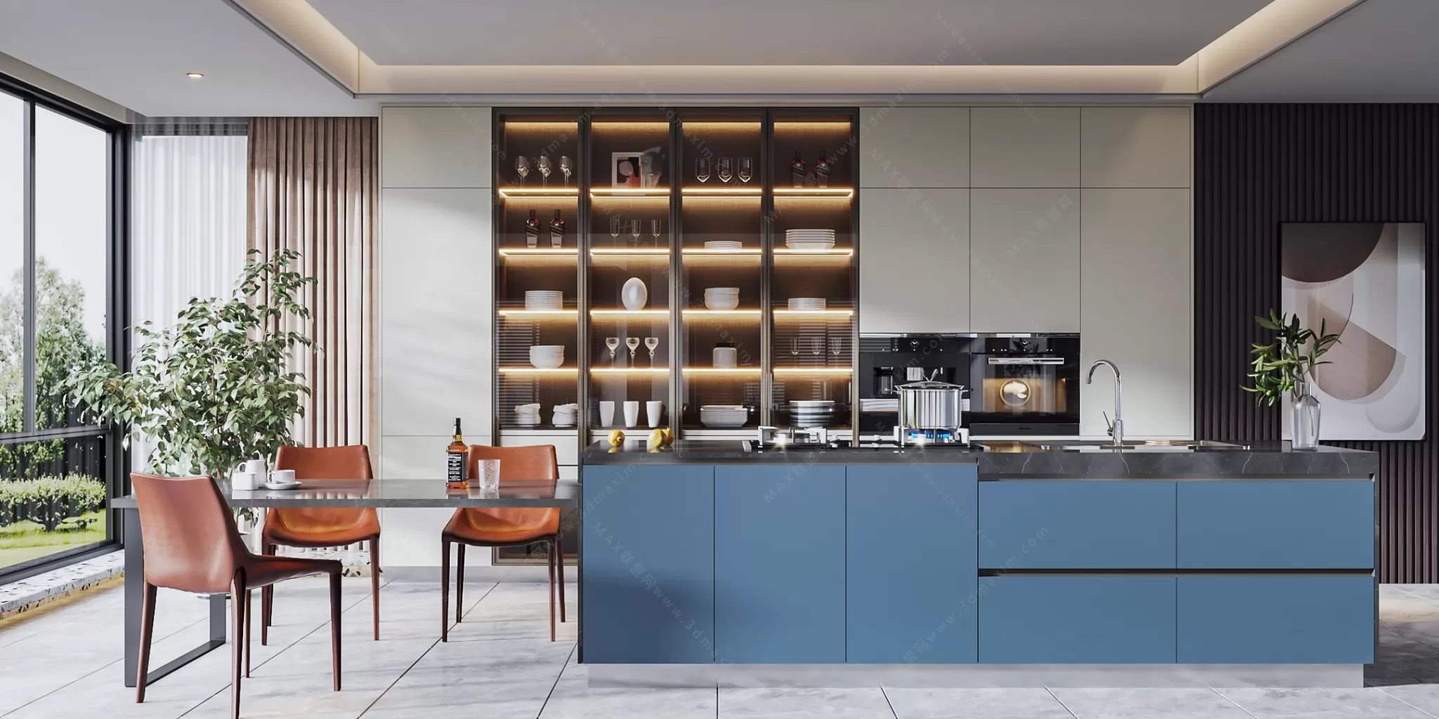 MODERN INTERIOR 3D SCENES – DINING ROOM – 0010 MODERN INTERIOR 3D SCENES – DINING ROOM – 0010