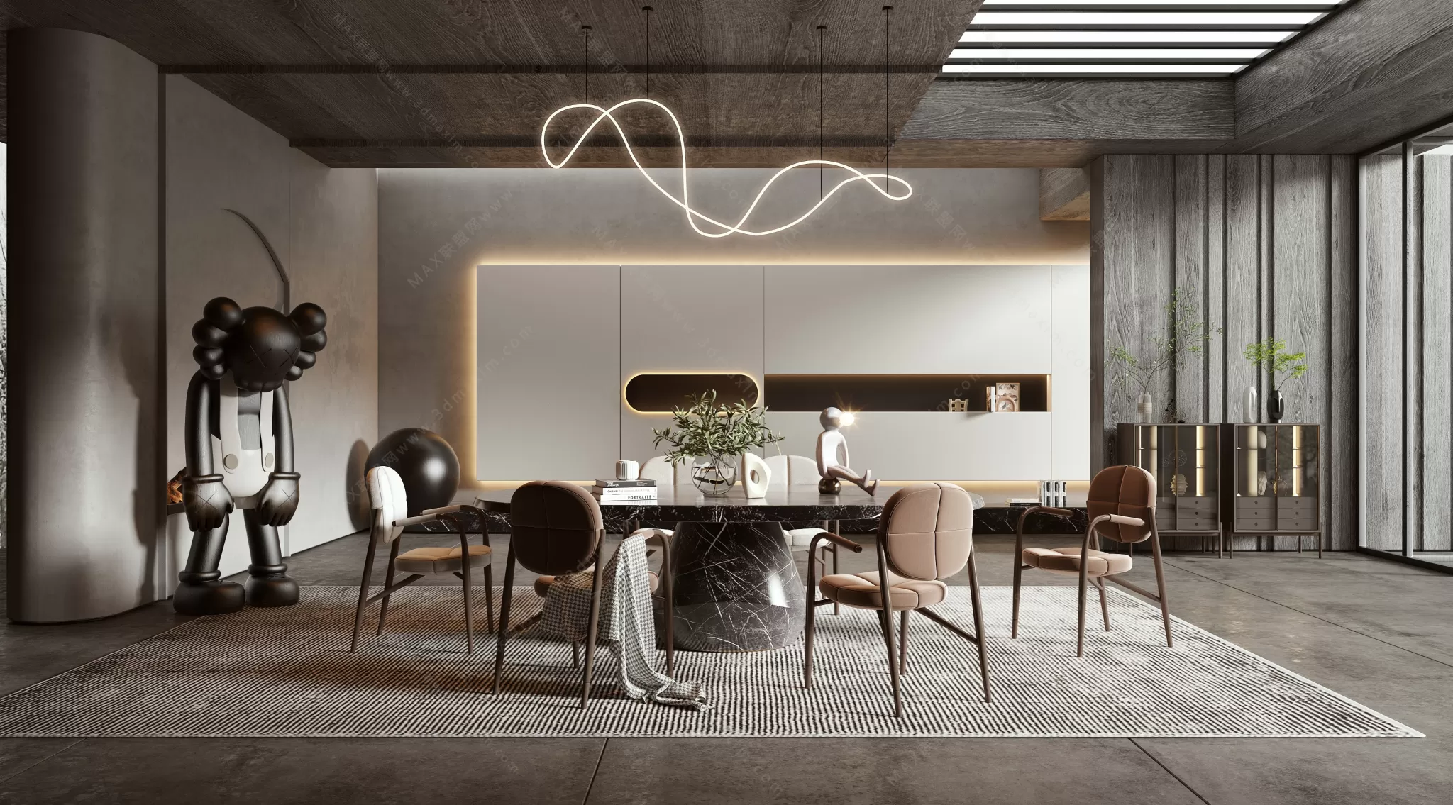 MODERN INTERIOR 3D SCENES – DINING ROOM – 0012 MODERN INTERIOR 3D SCENES – DINING ROOM – 0012