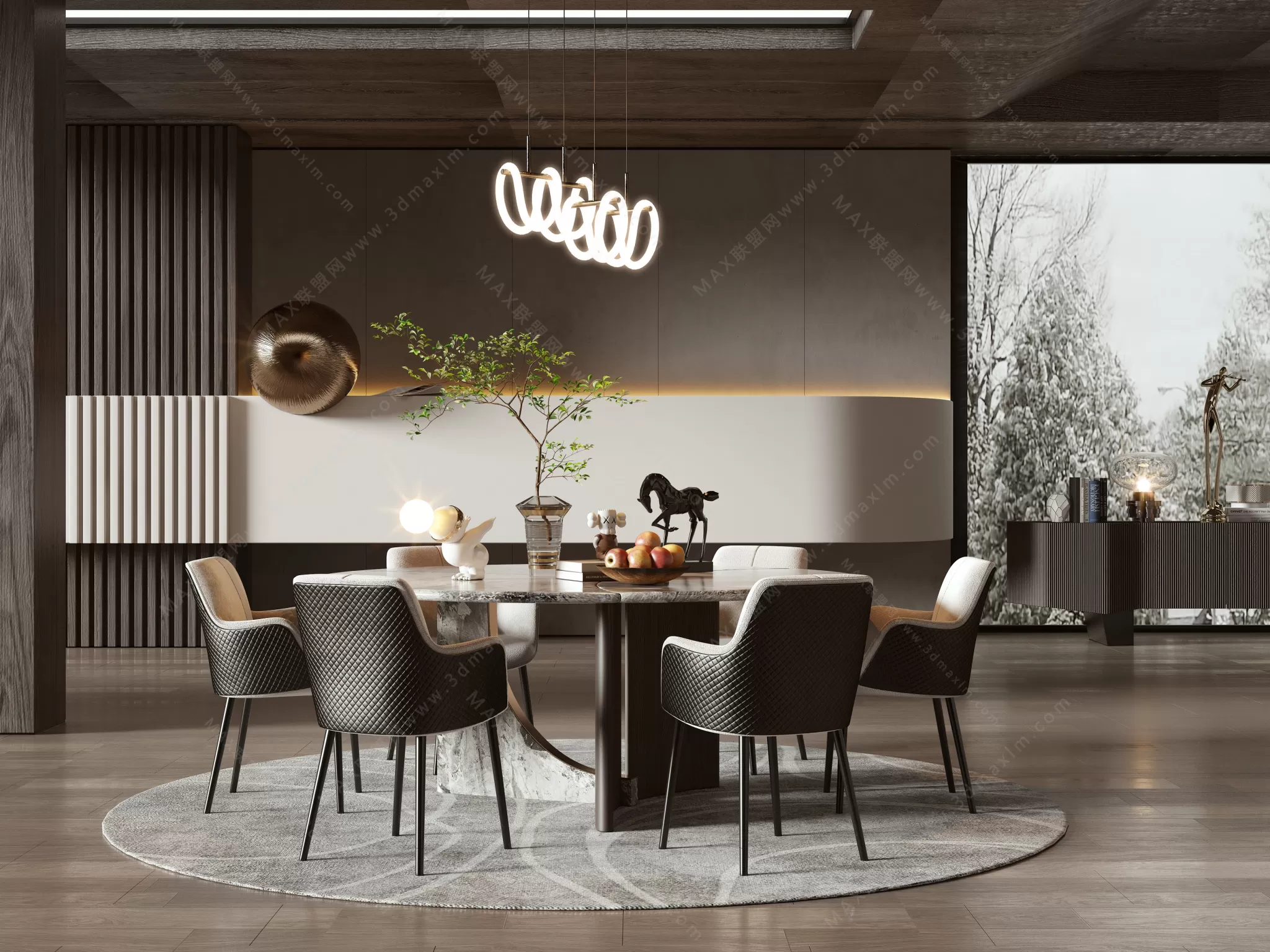 MODERN INTERIOR 3D SCENES – DINING ROOM – 0016 MODERN INTERIOR 3D SCENES – DINING ROOM – 0016
