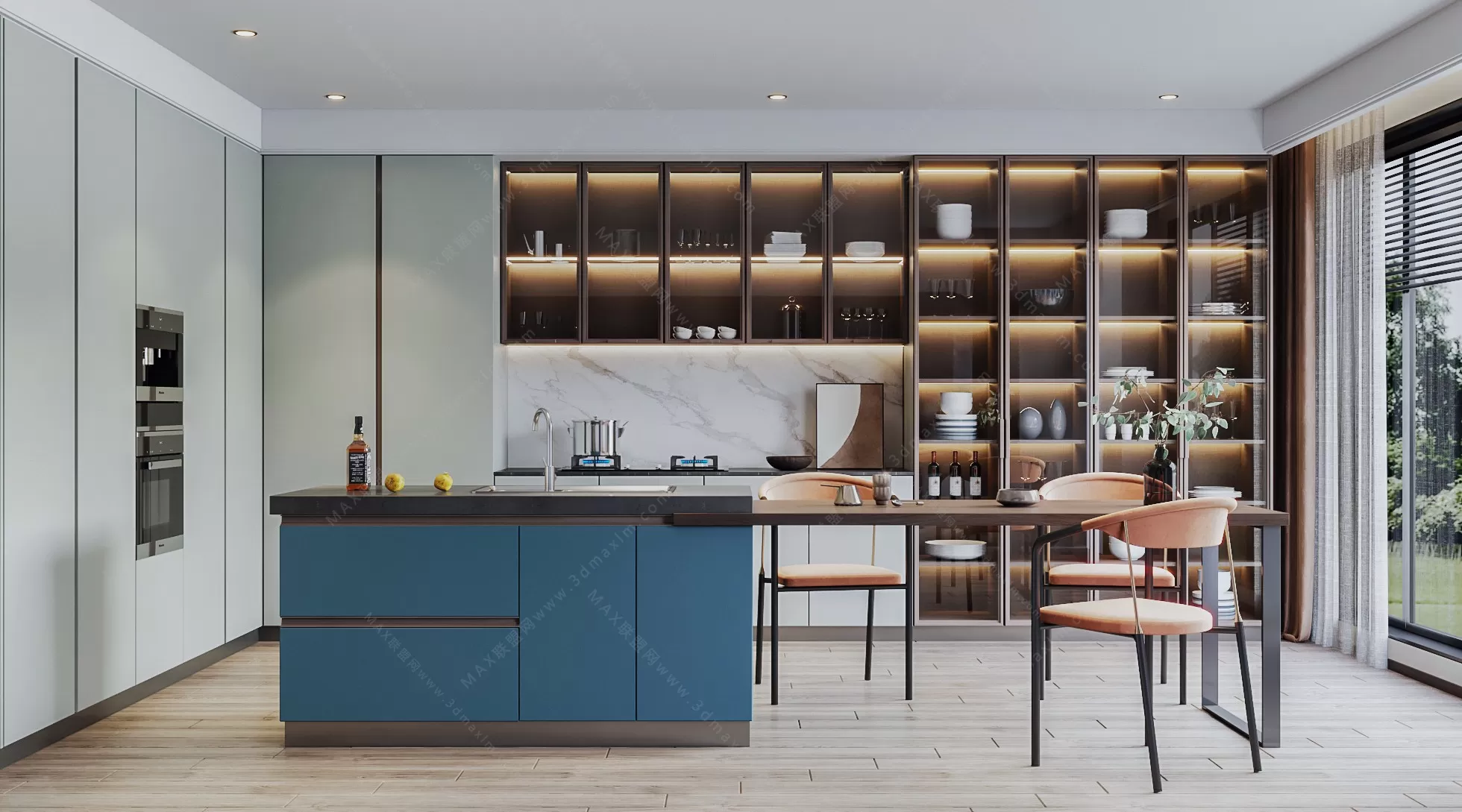 MODERN INTERIOR 3D SCENES – DINING ROOM – 0017 MODERN INTERIOR 3D SCENES – DINING ROOM – 0017