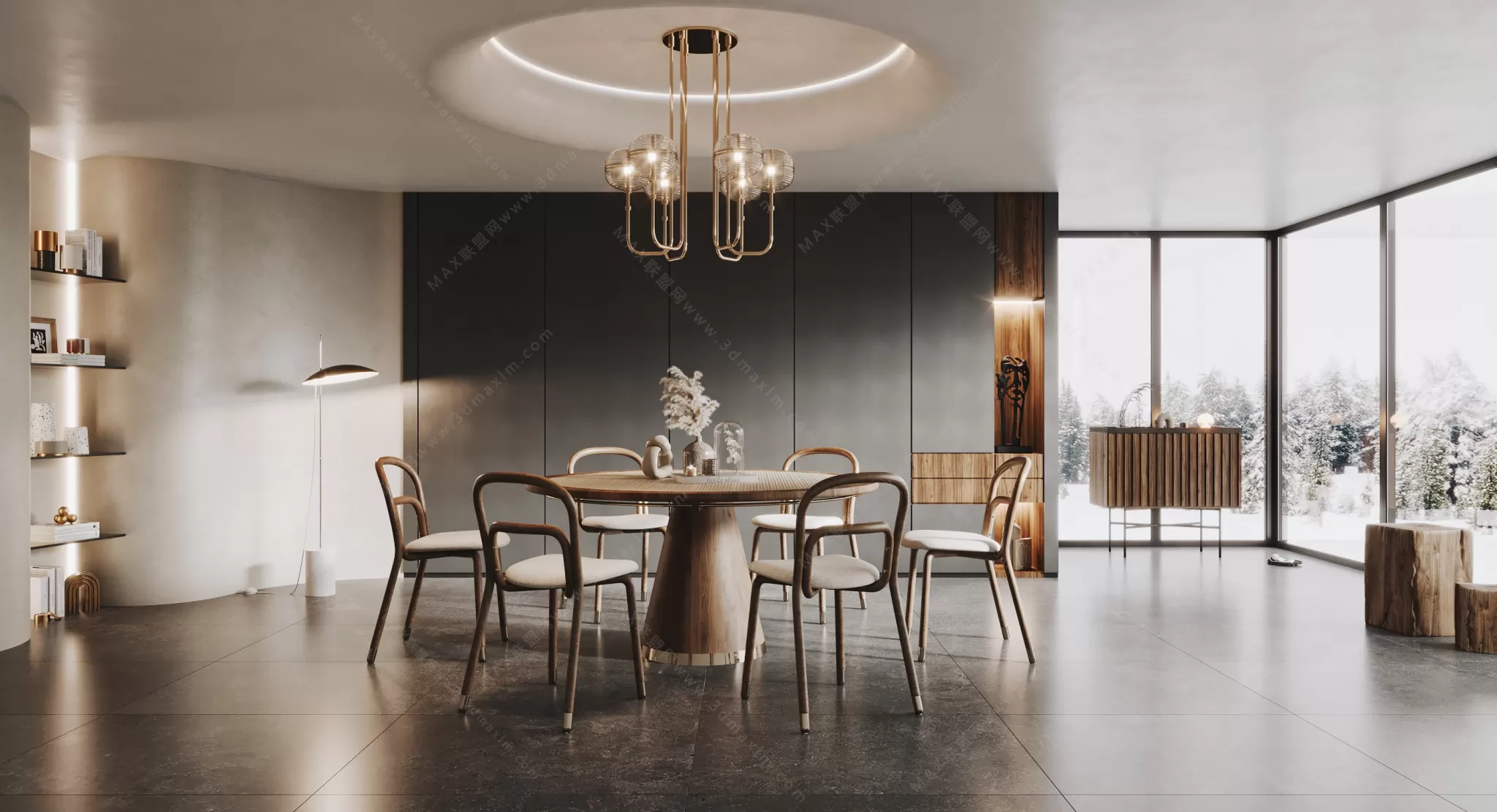 MODERN INTERIOR 3D SCENES – DINING ROOM – 0019 MODERN INTERIOR 3D SCENES – DINING ROOM – 0019