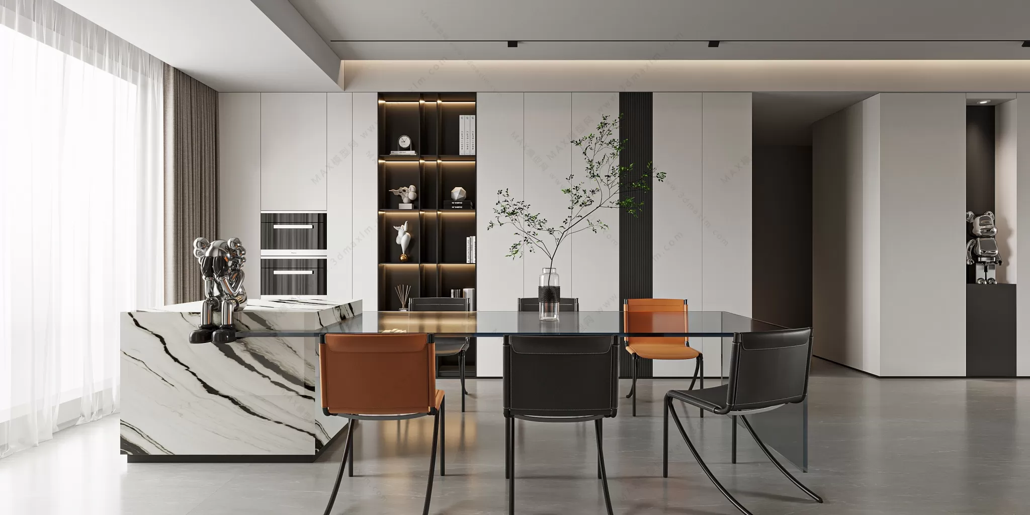 MODERN INTERIOR 3D SCENES – DINING ROOM – 0031 MODERN INTERIOR 3D SCENES – DINING ROOM – 0031