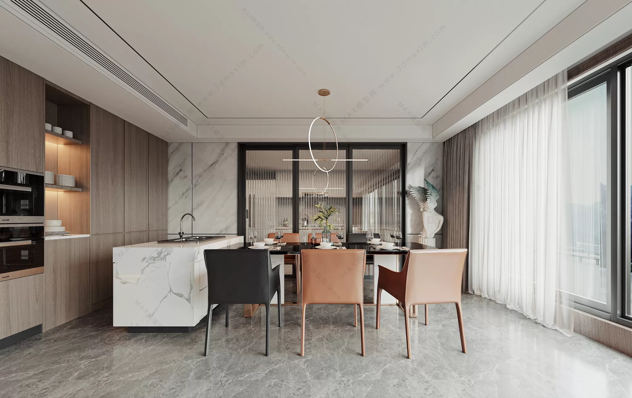 MODERN INTERIOR 3D SCENES – DINING ROOM – 0037 MODERN INTERIOR 3D SCENES – DINING ROOM – 0037