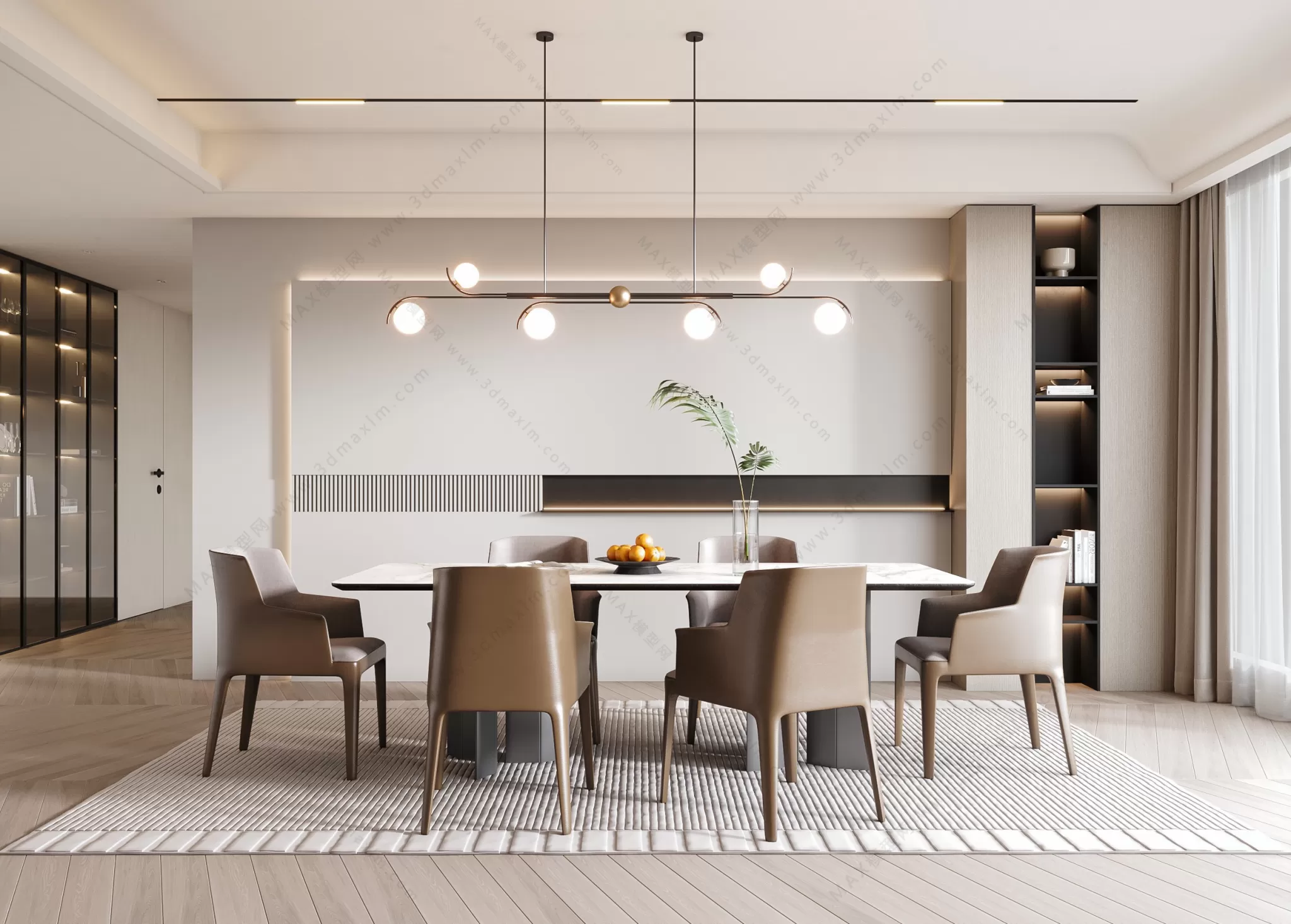 MODERN INTERIOR 3D SCENES – DINING ROOM – 0038 MODERN INTERIOR 3D SCENES – DINING ROOM – 0038