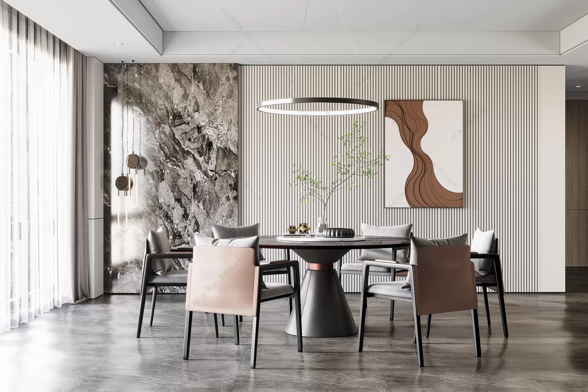 MODERN INTERIOR 3D SCENES – DINING ROOM – 0040 MODERN INTERIOR 3D SCENES – DINING ROOM – 0040