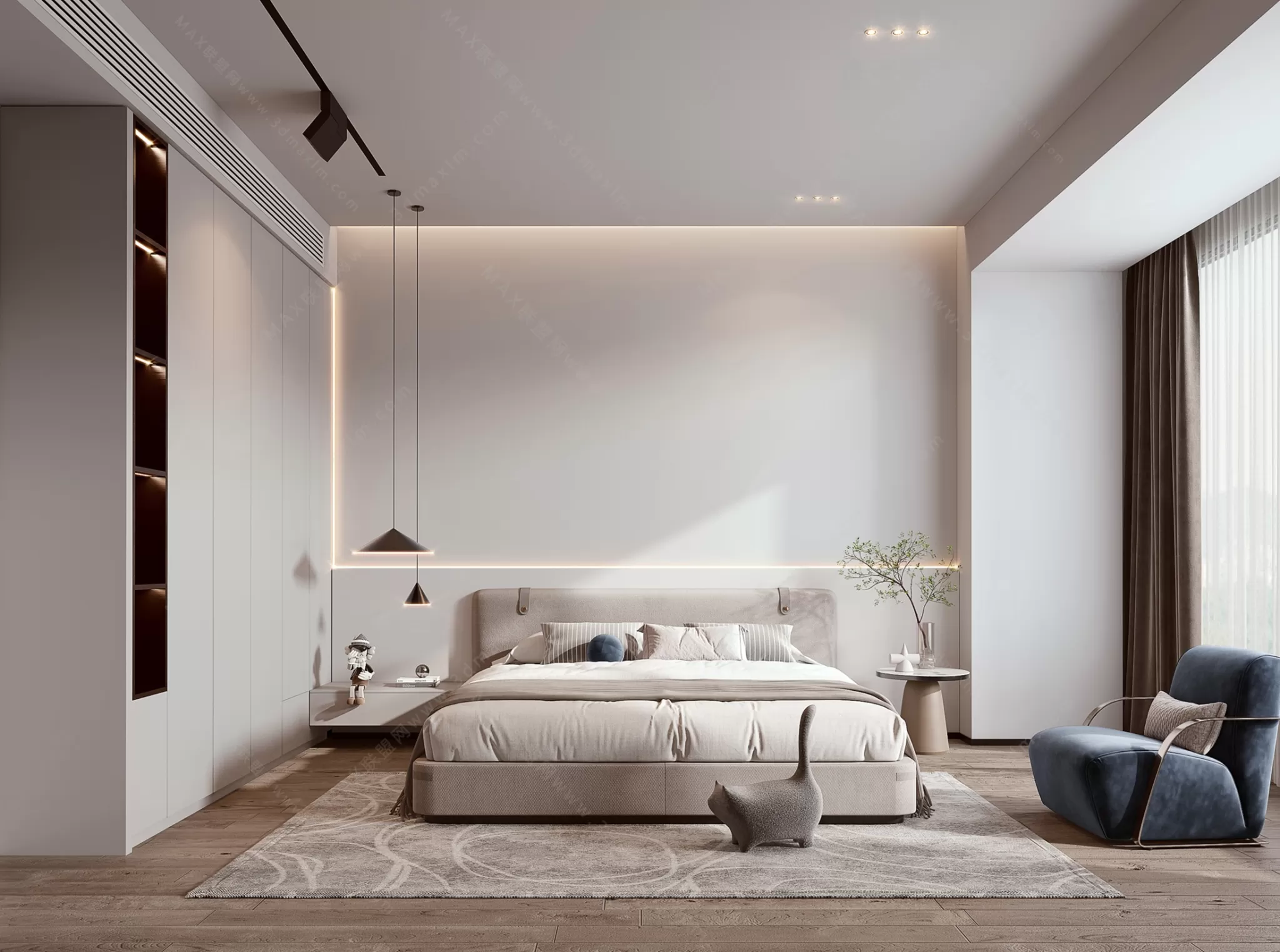MODERN INTERIOR 3D SCENES – BEDROOM – 0023