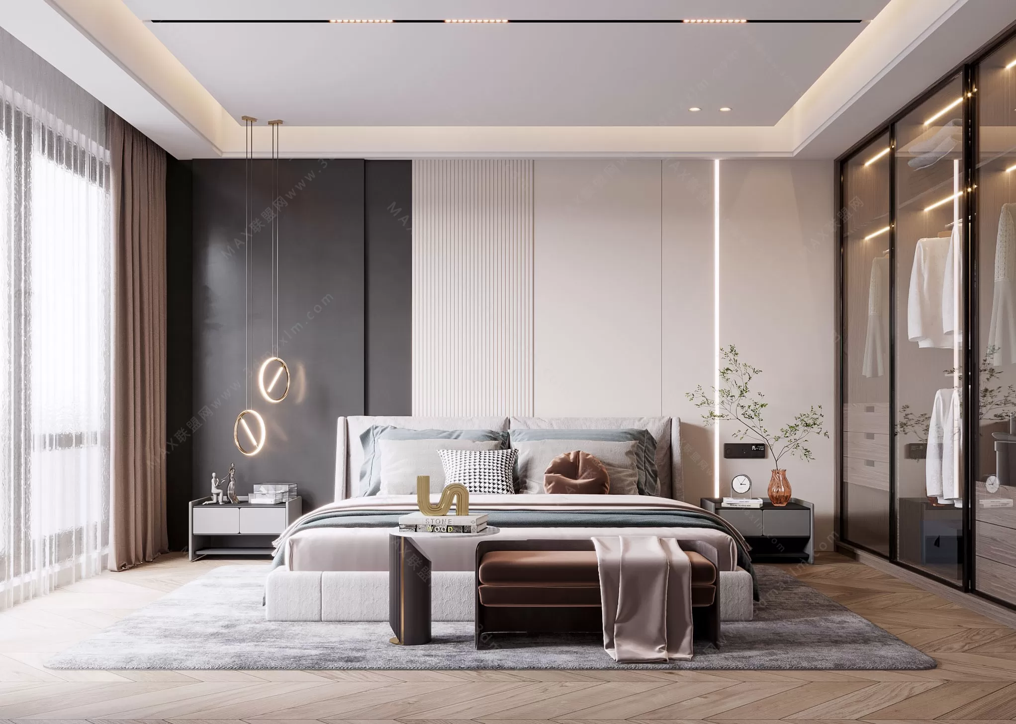 MODERN INTERIOR 3D SCENES – BEDROOM – 0027