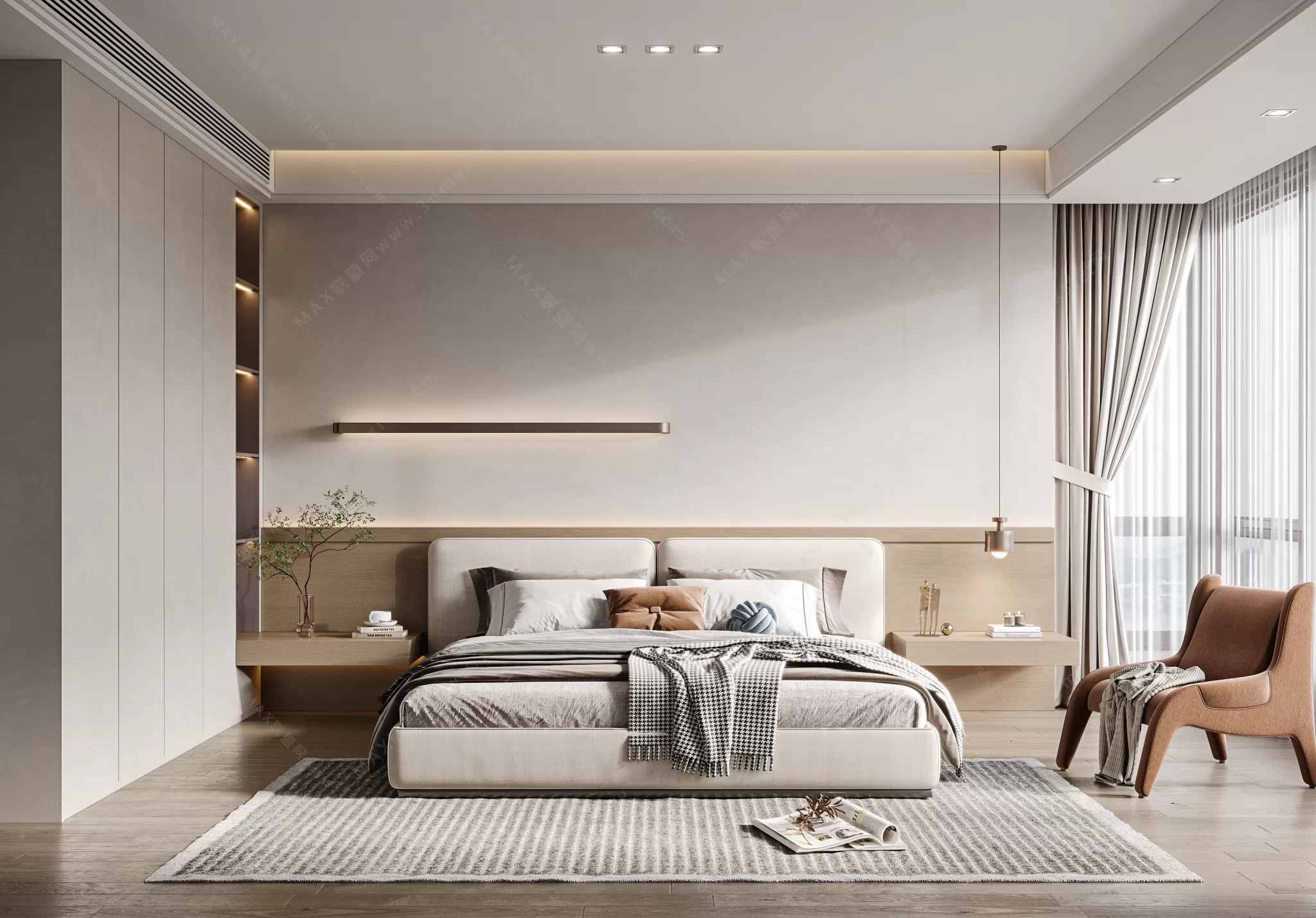 MODERN INTERIOR 3D SCENES – BEDROOM – 0034