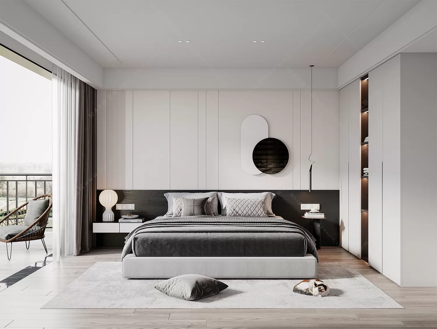 MODERN INTERIOR 3D SCENES – BEDROOM – 0044