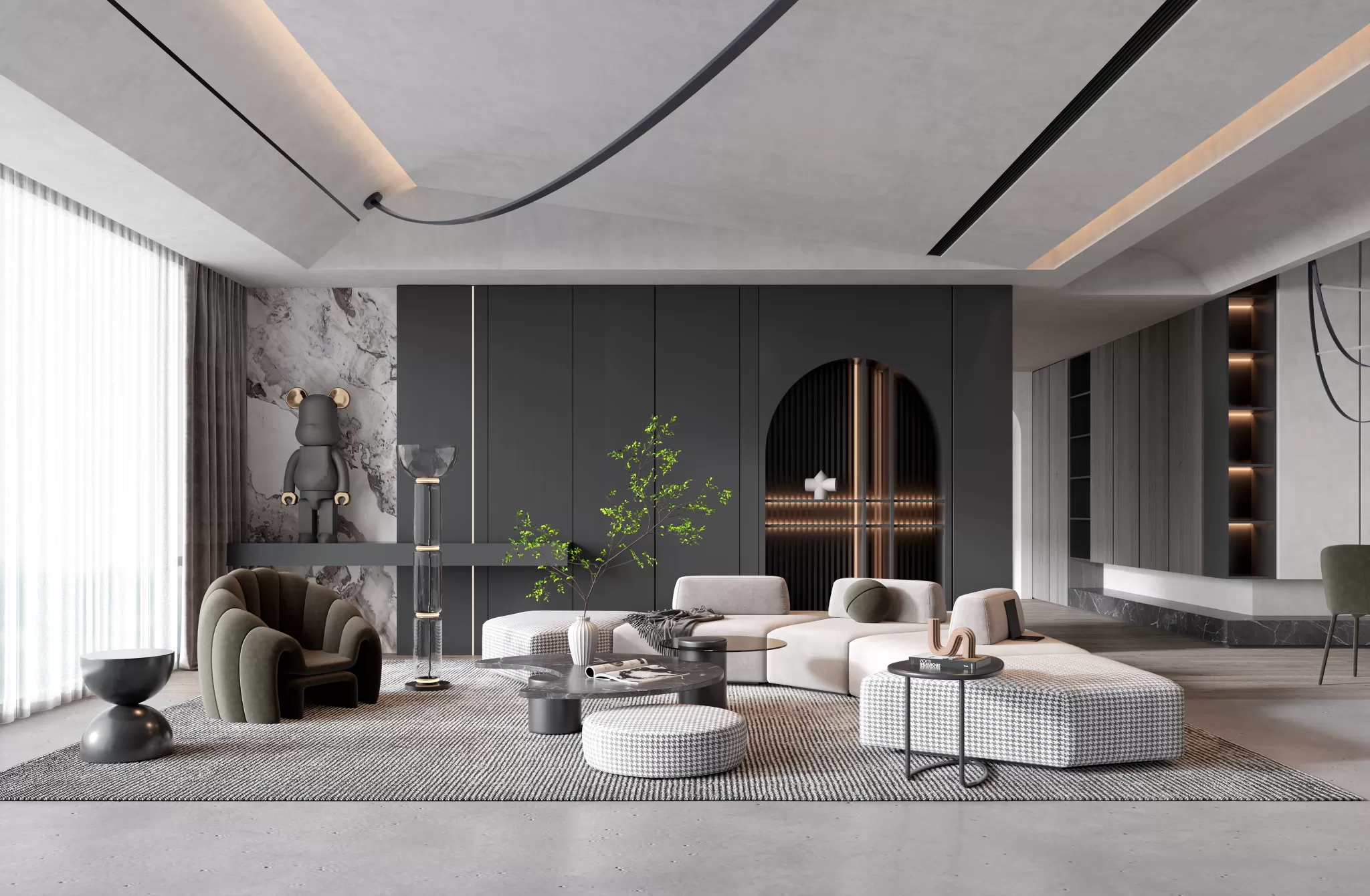 HOUSE SPACE 3D SCENES – LIVING ROOM – 0003