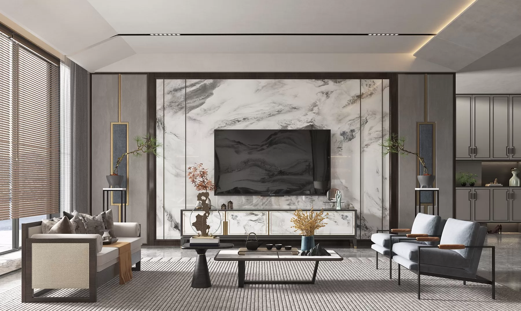 HOUSE SPACE 3D SCENES – LIVING ROOM – 0031