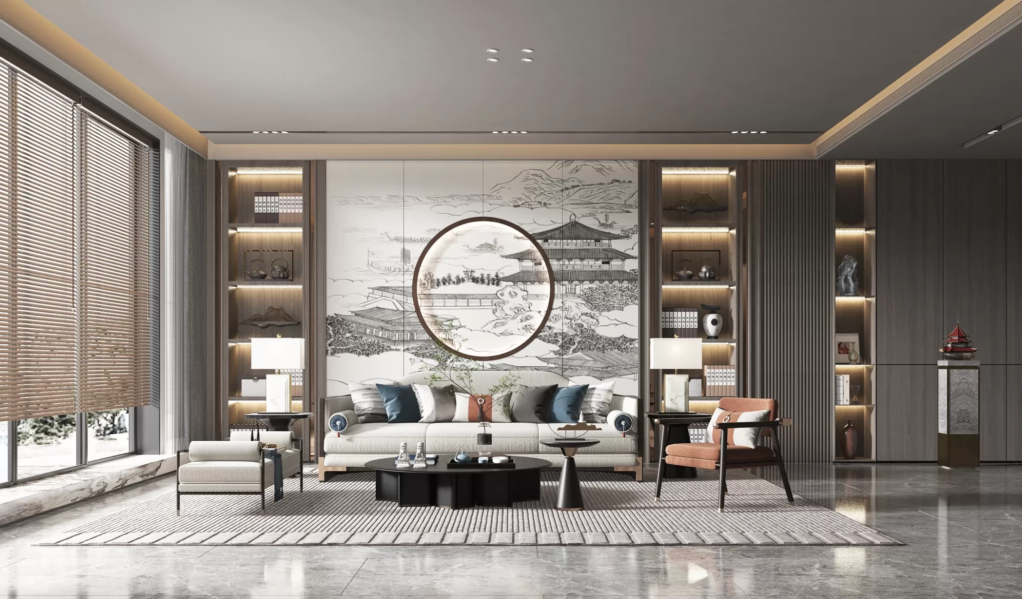 HOUSE SPACE 3D SCENES – LIVING ROOM – 0032