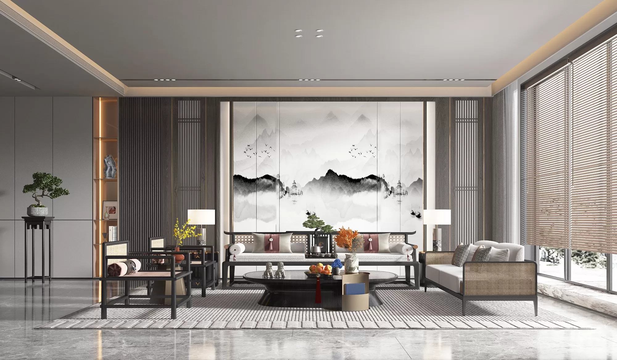 HOUSE SPACE 3D SCENES – LIVING ROOM – 0036