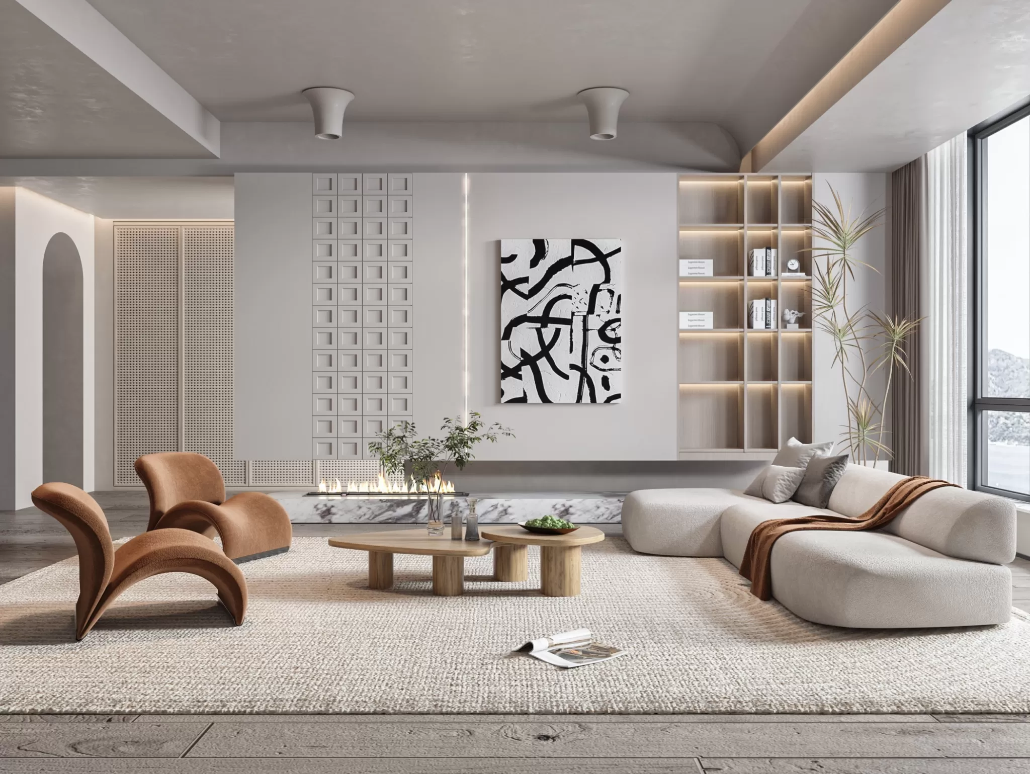 HOUSE SPACE 3D SCENES – LIVING ROOM – 0048