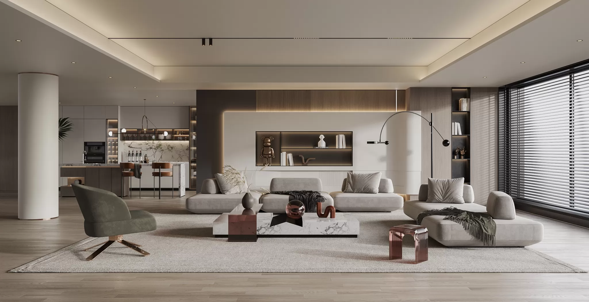 HOUSE SPACE 3D SCENES – LIVING ROOM – 0055