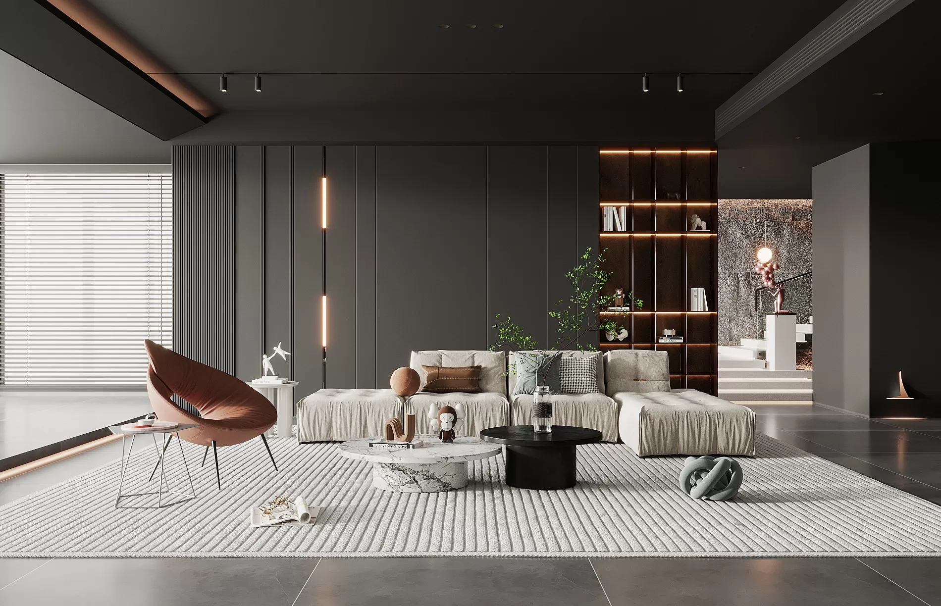 HOUSE SPACE 3D SCENES – LIVING ROOM – 0065
