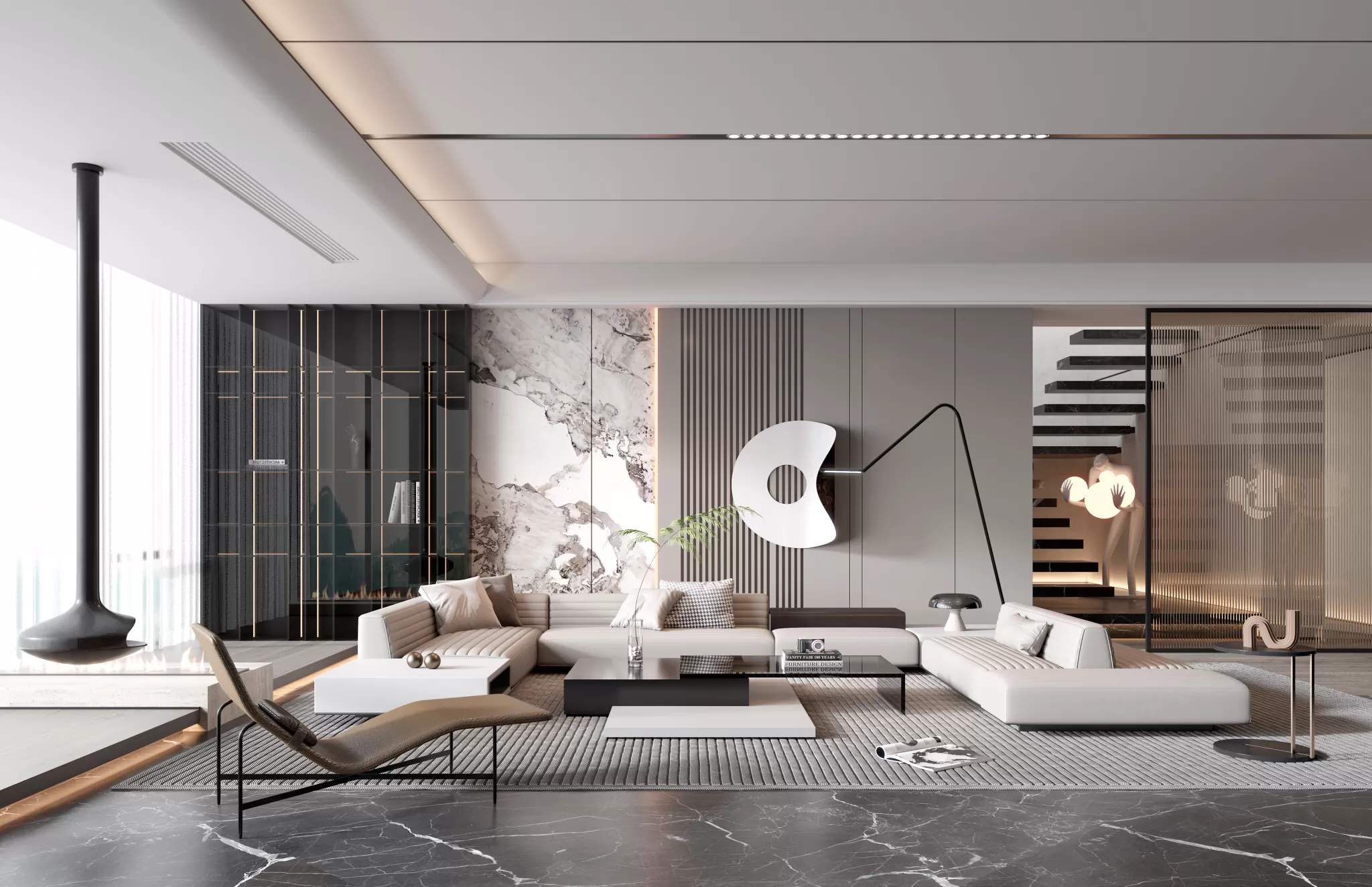 HOUSE SPACE 3D SCENES – LIVING ROOM – 0079