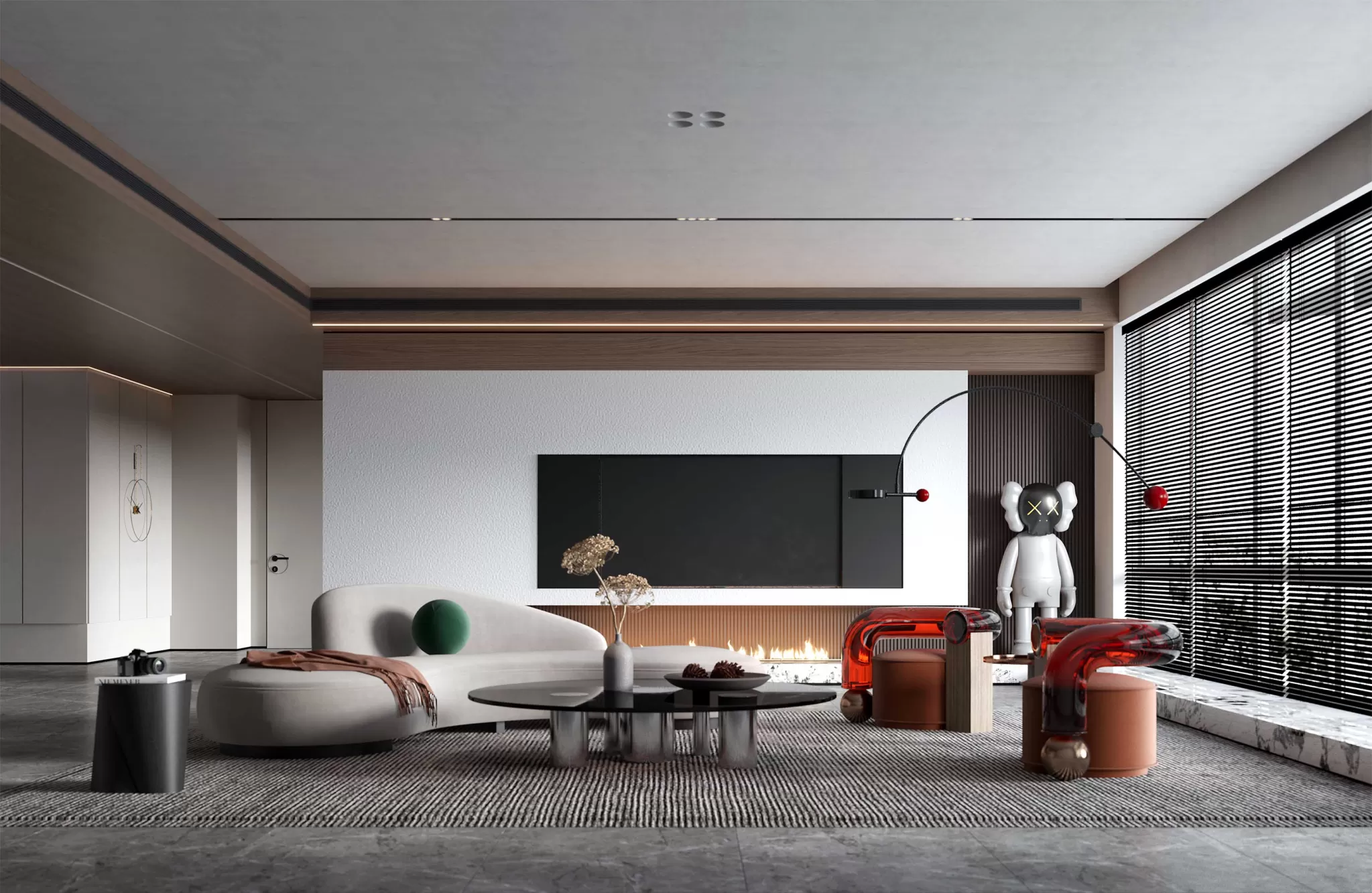 HOUSE SPACE 3D SCENES – LIVING ROOM – 0115