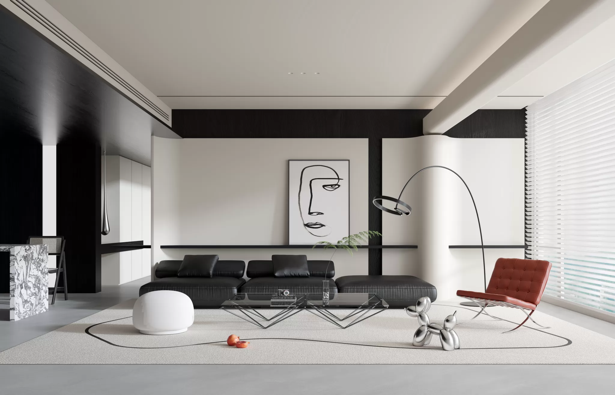 HOUSE SPACE 3D SCENES – LIVING ROOM – 0124