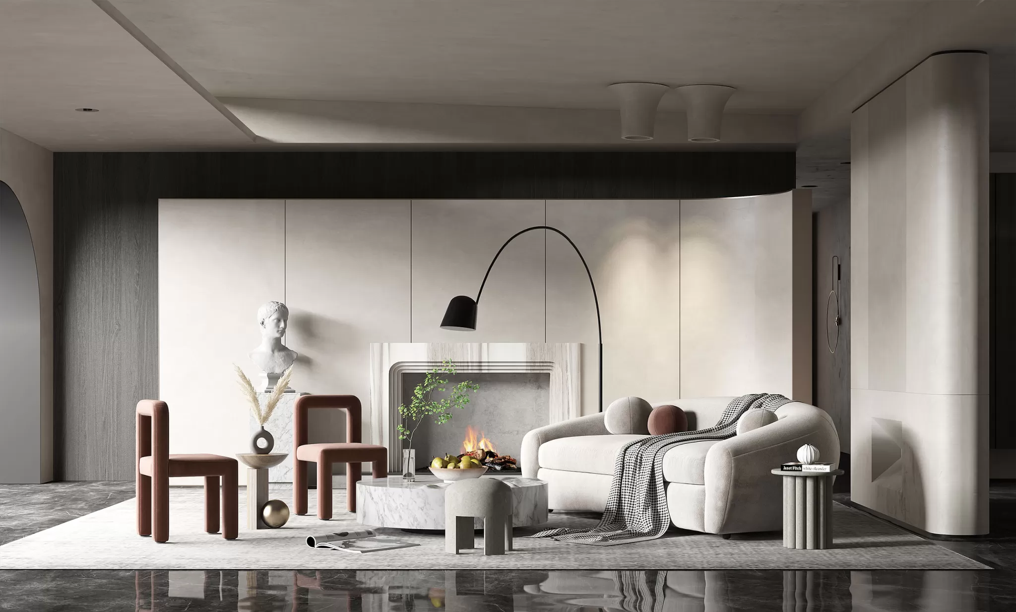 HOUSE SPACE 3D SCENES – LIVING ROOM – 0137