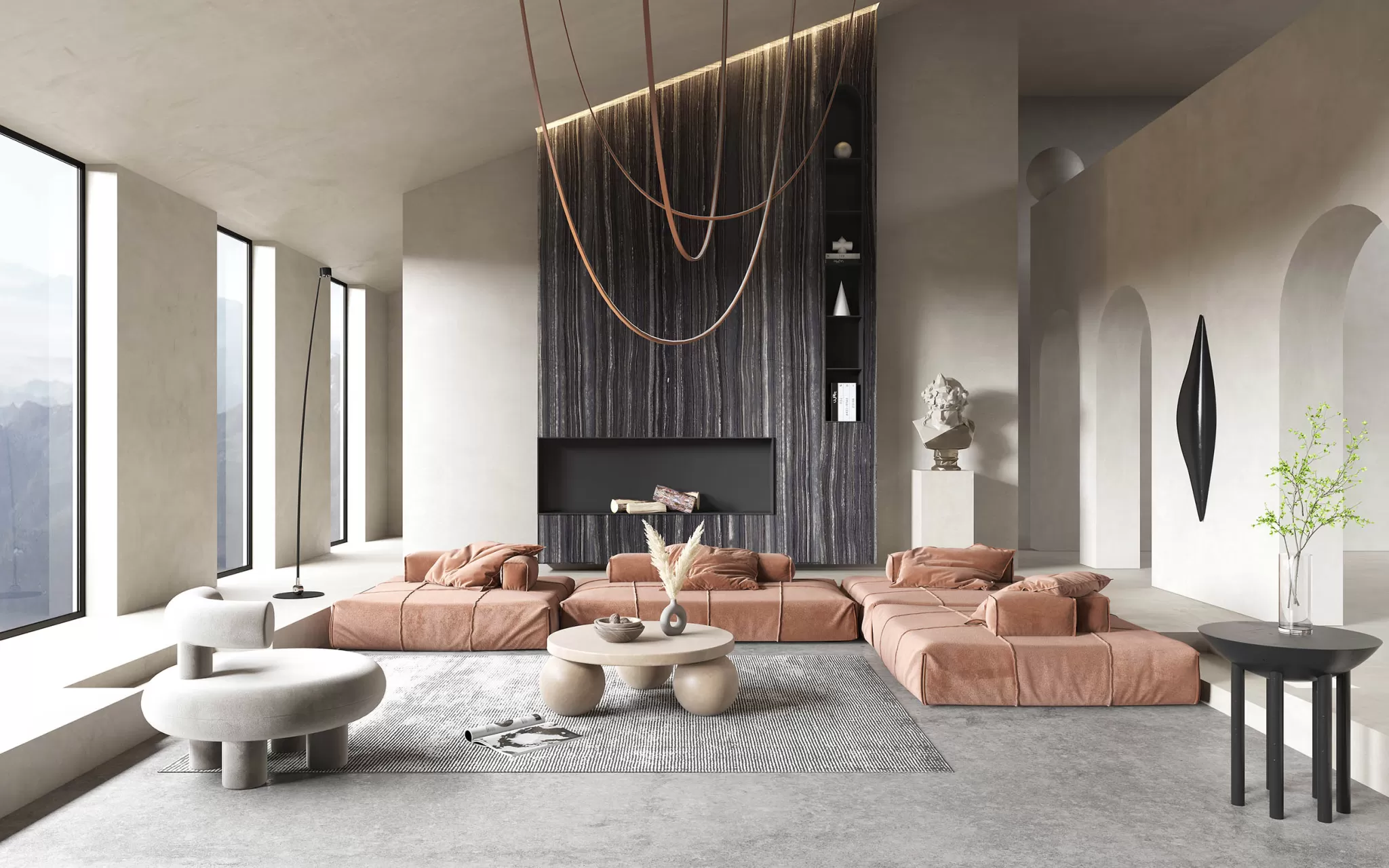 HOUSE SPACE 3D SCENES – LIVING ROOM – 0150