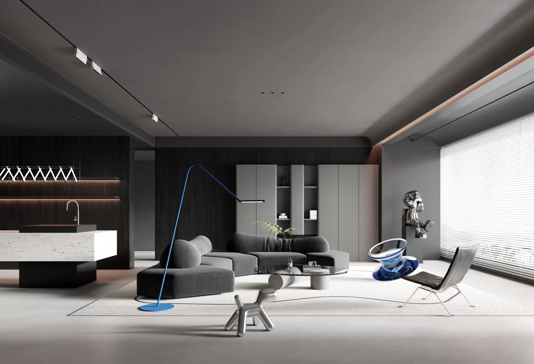 HOUSE SPACE 3D SCENES – LIVING ROOM – 0155