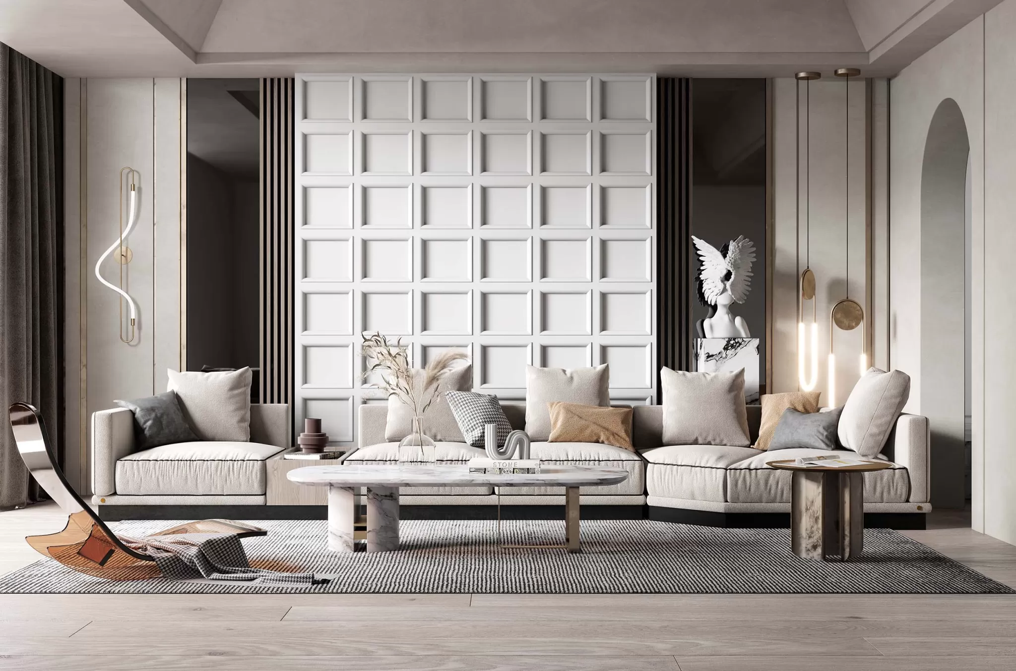 HOUSE SPACE 3D SCENES – LIVING ROOM – 0160