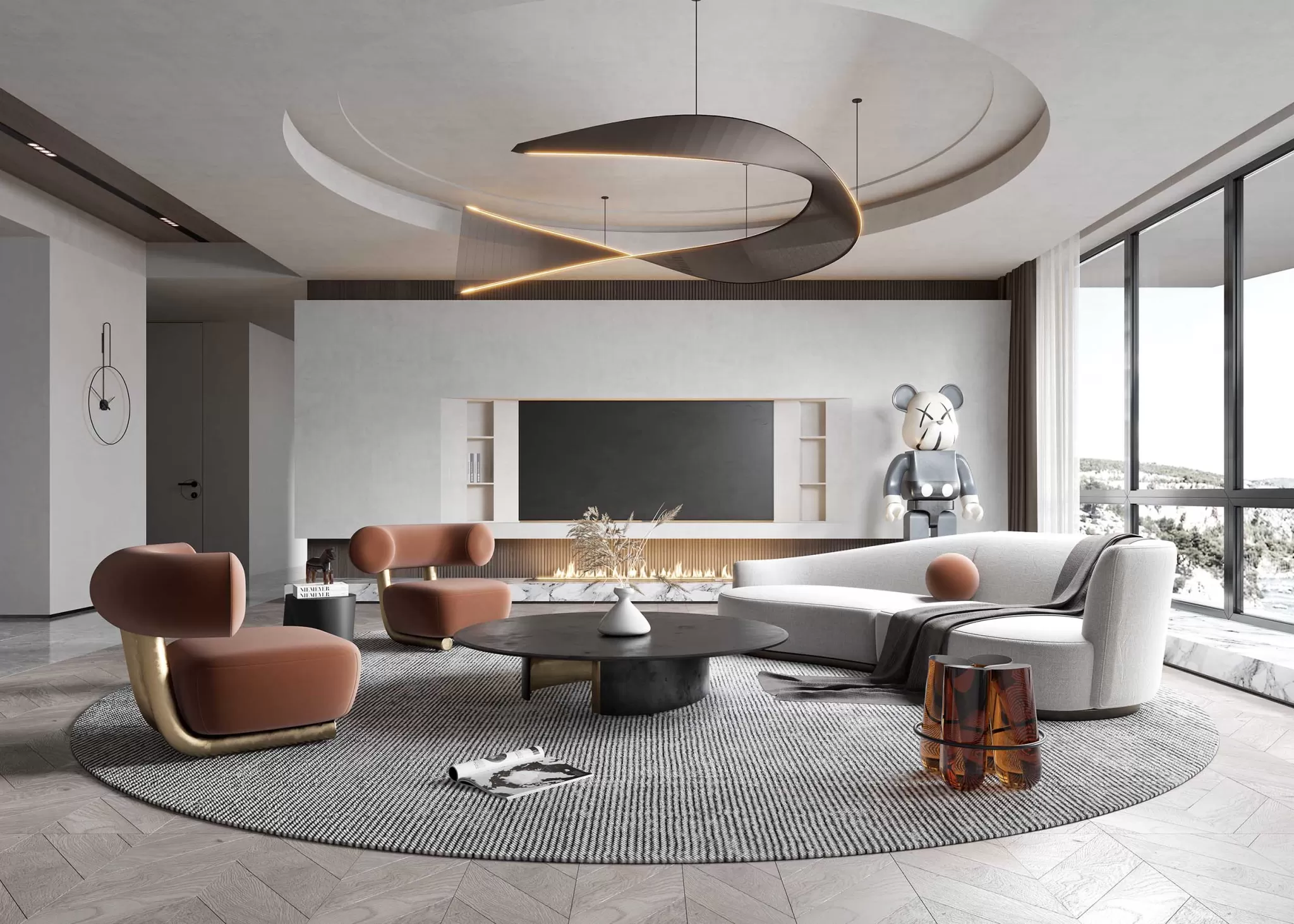 HOUSE SPACE 3D SCENES – LIVING ROOM – 0162