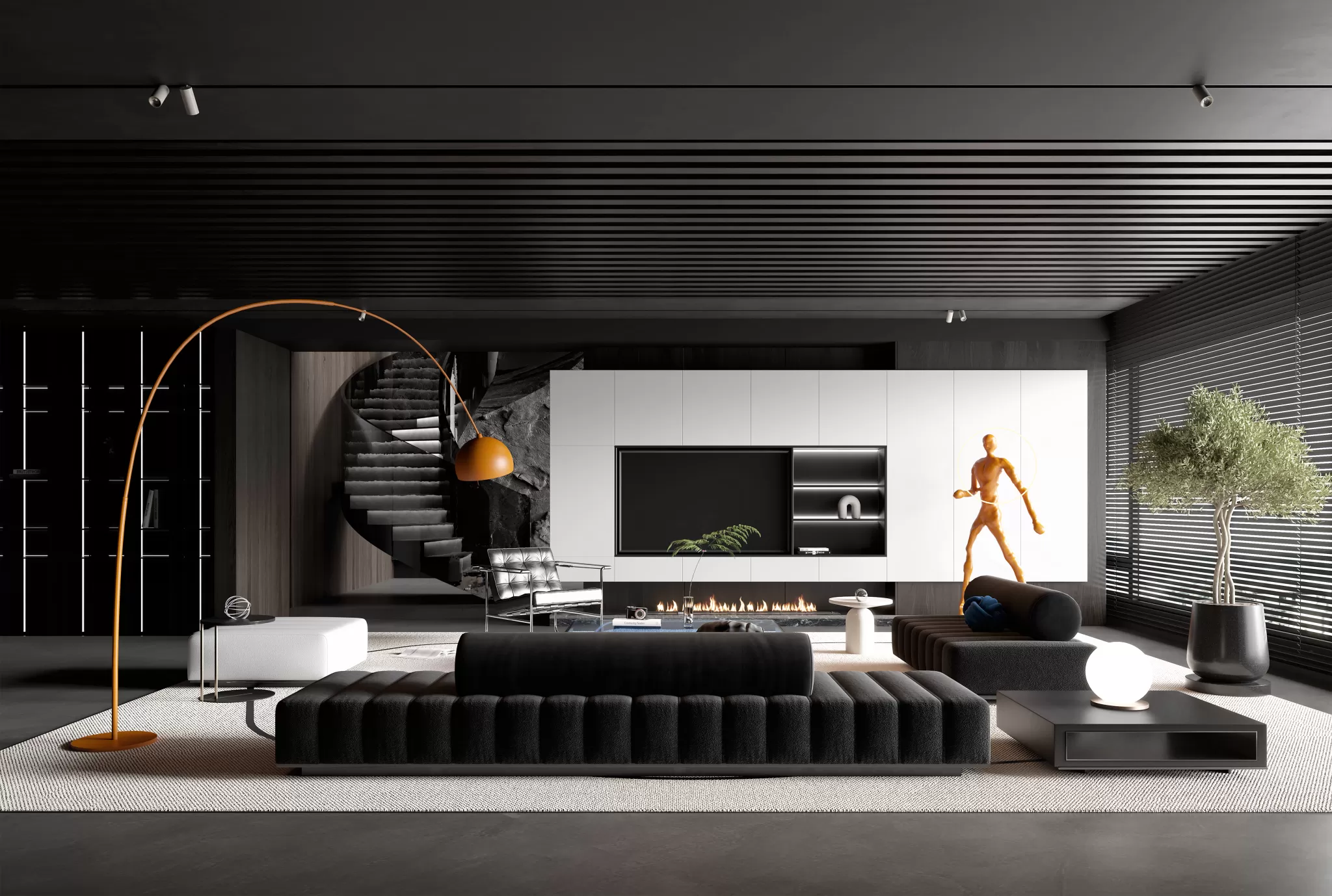 HOUSE SPACE 3D SCENES – LIVING ROOM – 0169