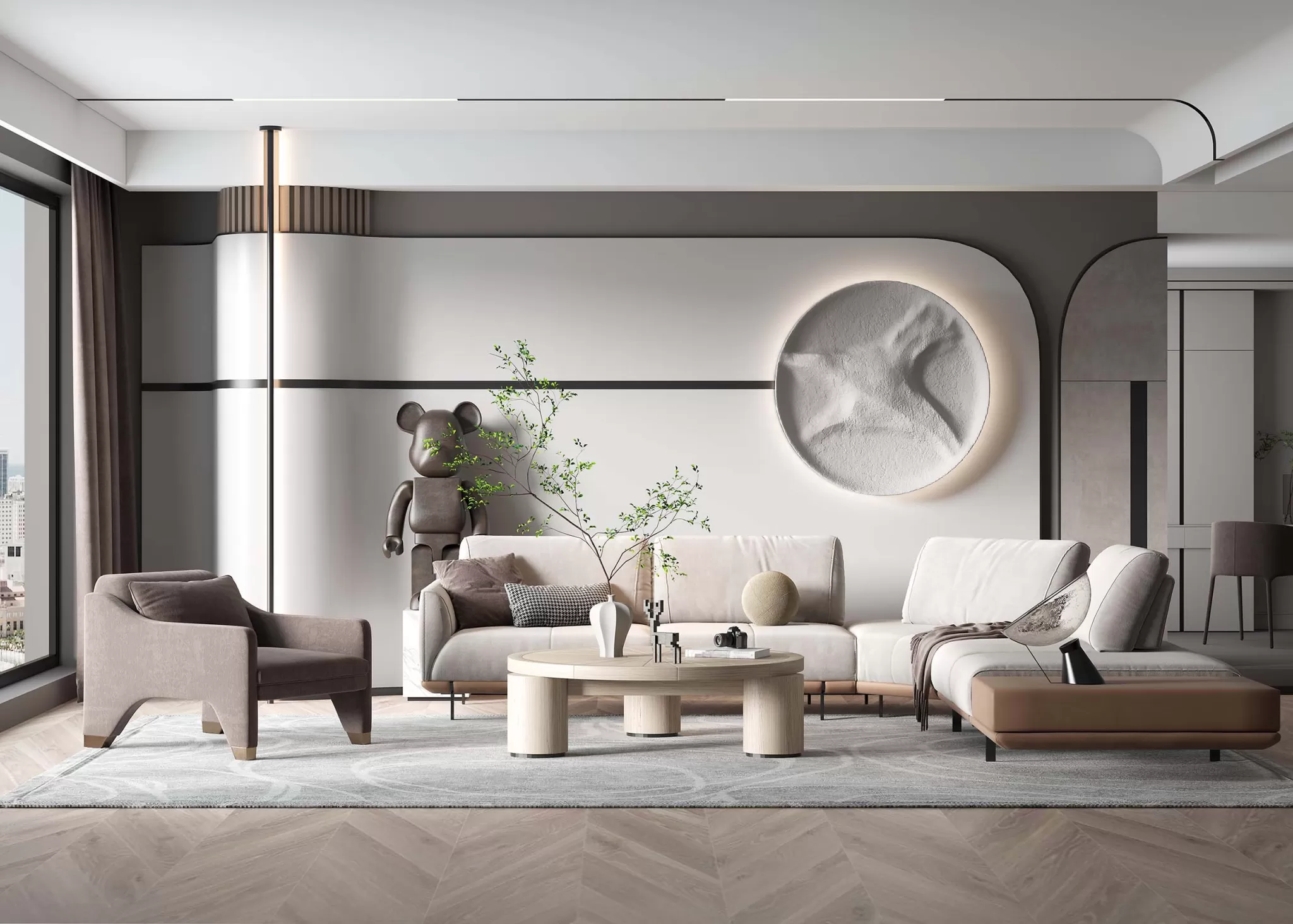 HOUSE SPACE 3D SCENES – LIVING ROOM – 0173