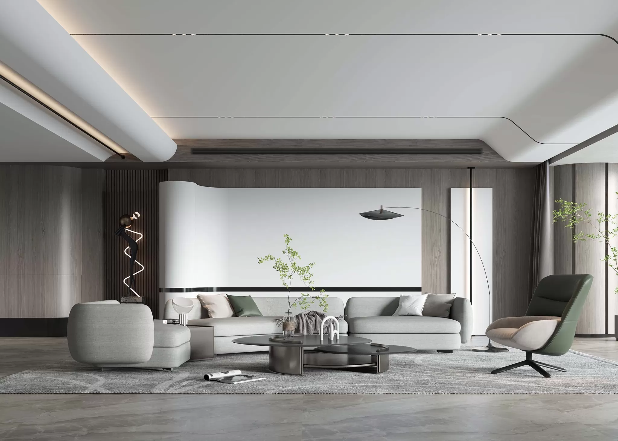 HOUSE SPACE 3D SCENES – LIVING ROOM – 0175