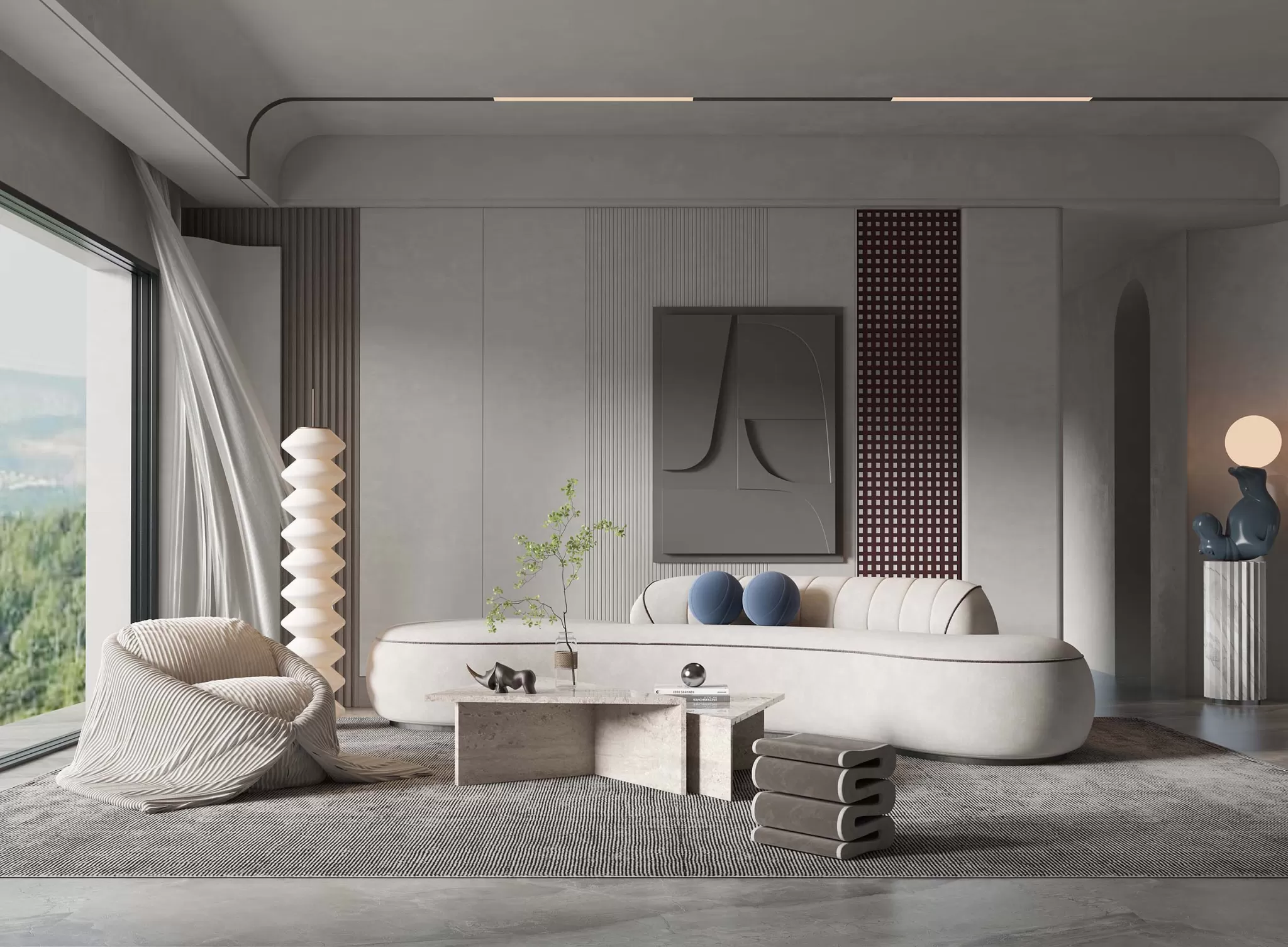 HOUSE SPACE 3D SCENES – LIVING ROOM – 0182