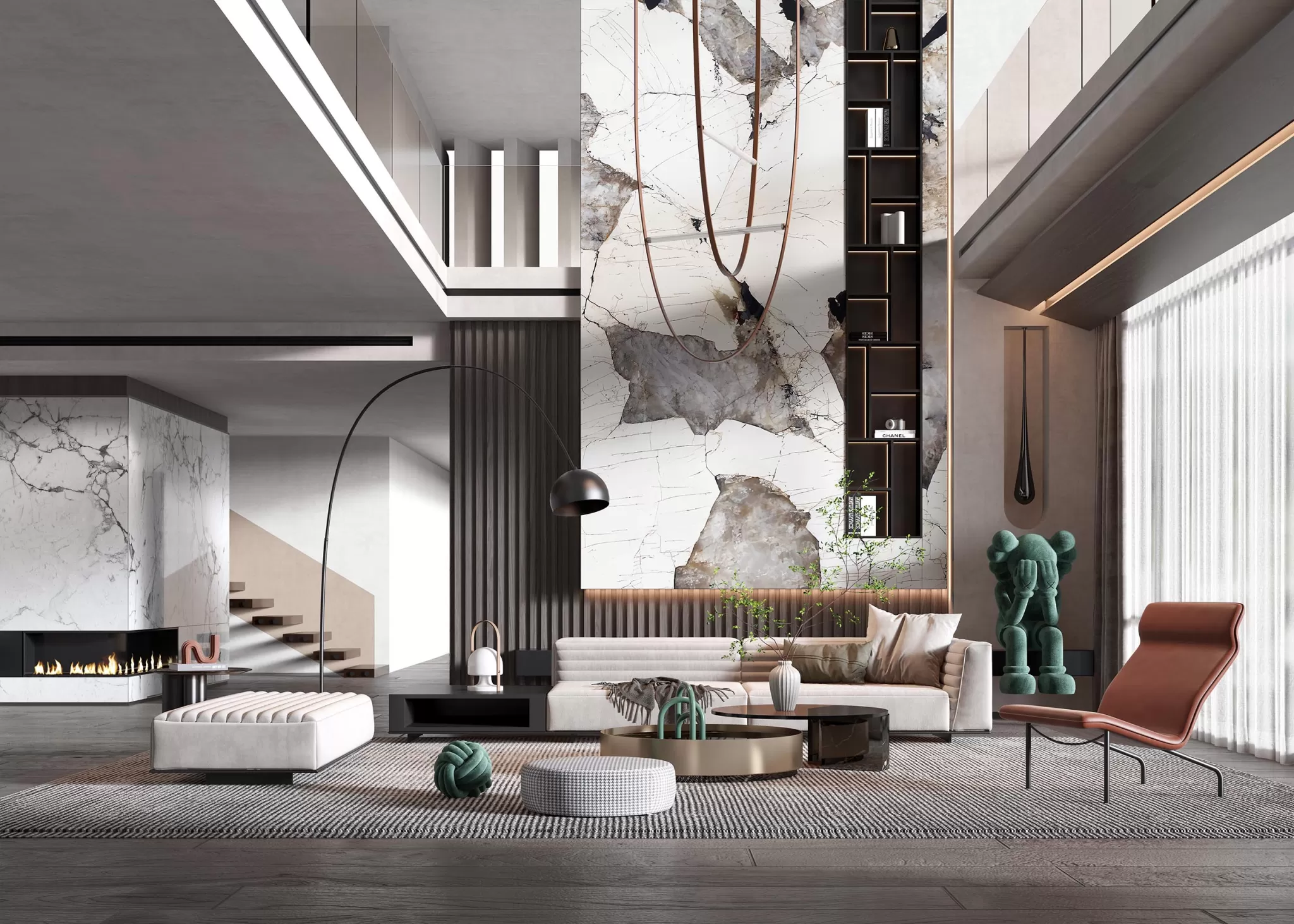 HOUSE SPACE 3D SCENES – LIVING ROOM – 0197