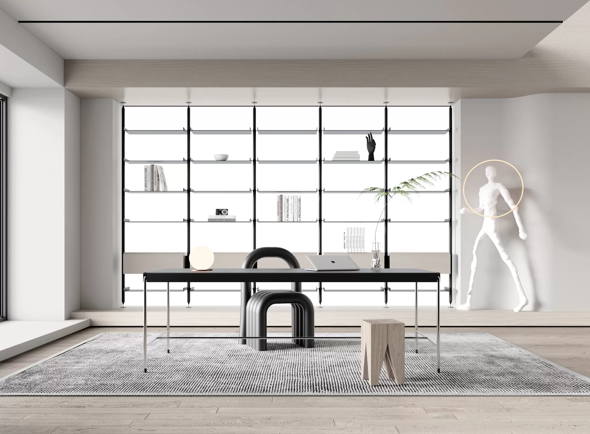 HOUSE SPACE 3D SCENES – OFFICE ROOM – 0001