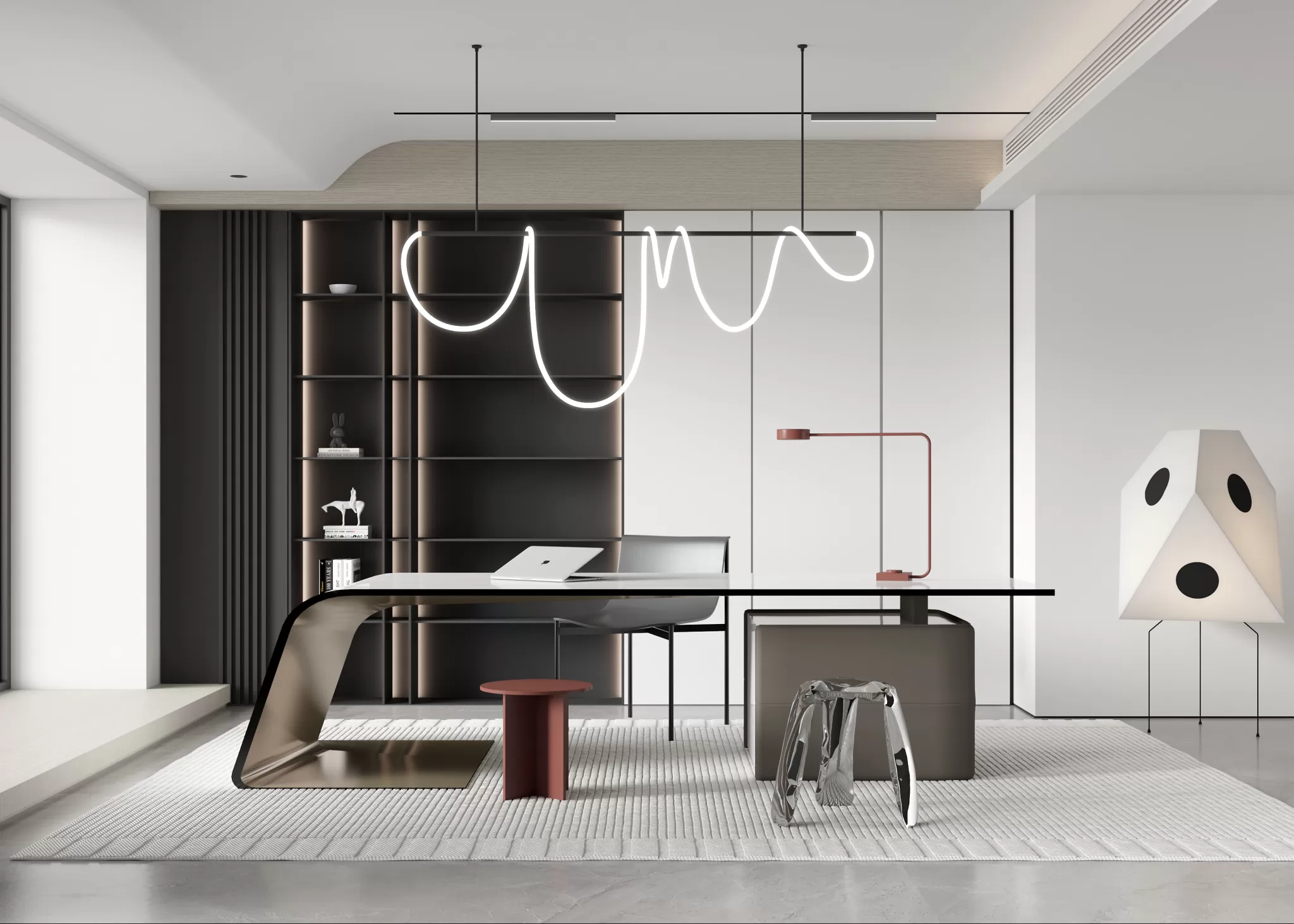 HOUSE SPACE 3D SCENES – OFFICE ROOM – 0004