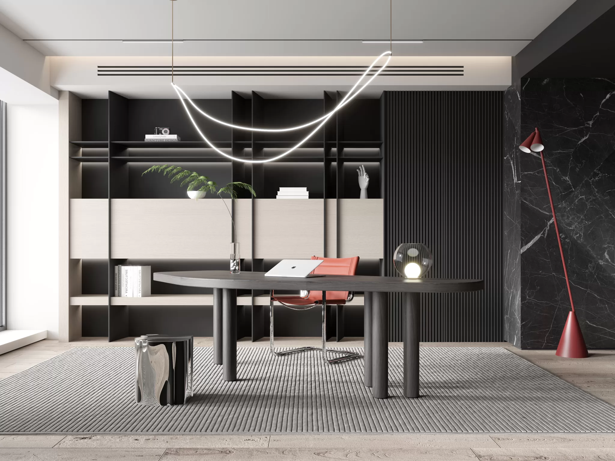 HOUSE SPACE 3D SCENES – OFFICE ROOM – 0005