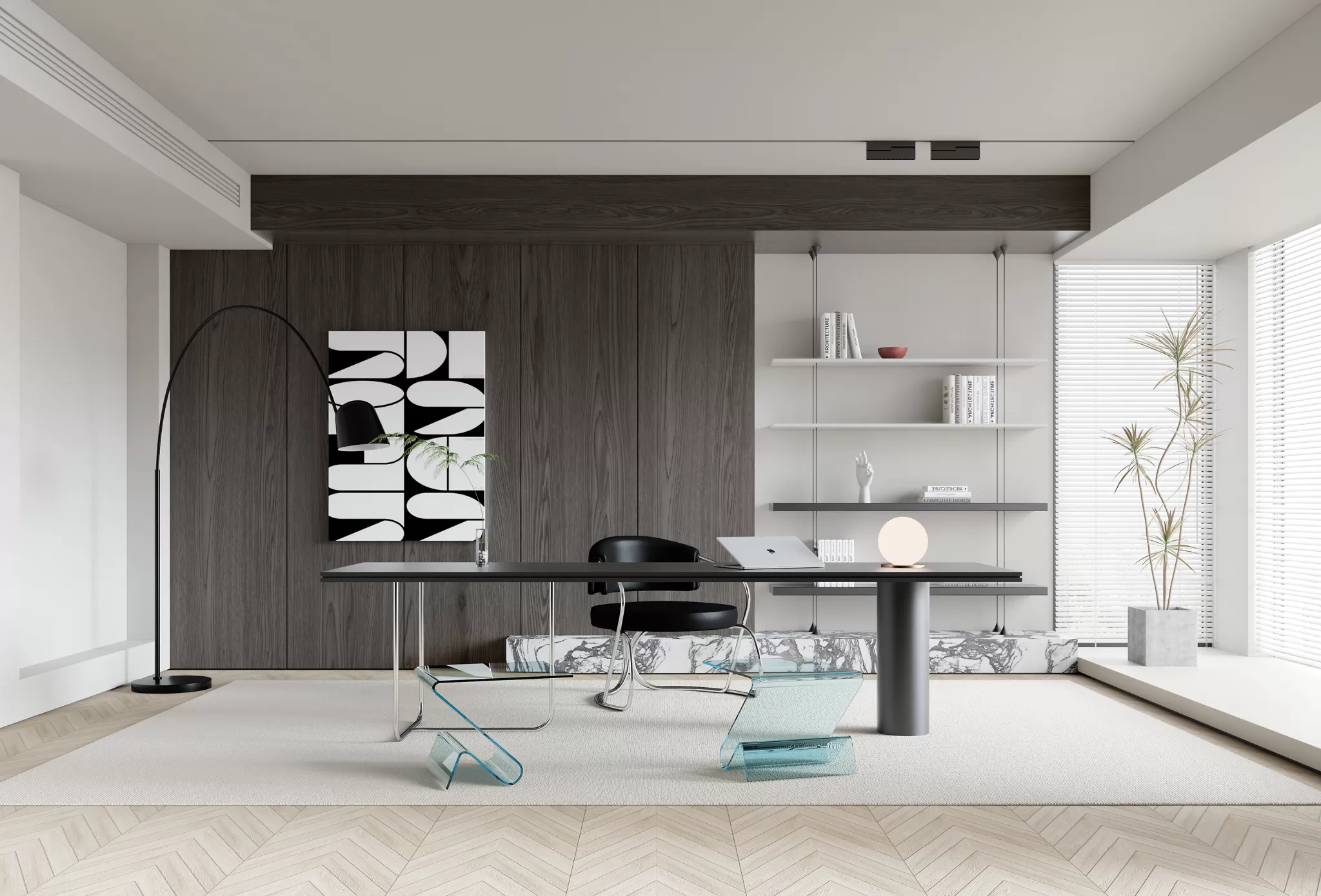 HOUSE SPACE 3D SCENES – OFFICE ROOM – 0006