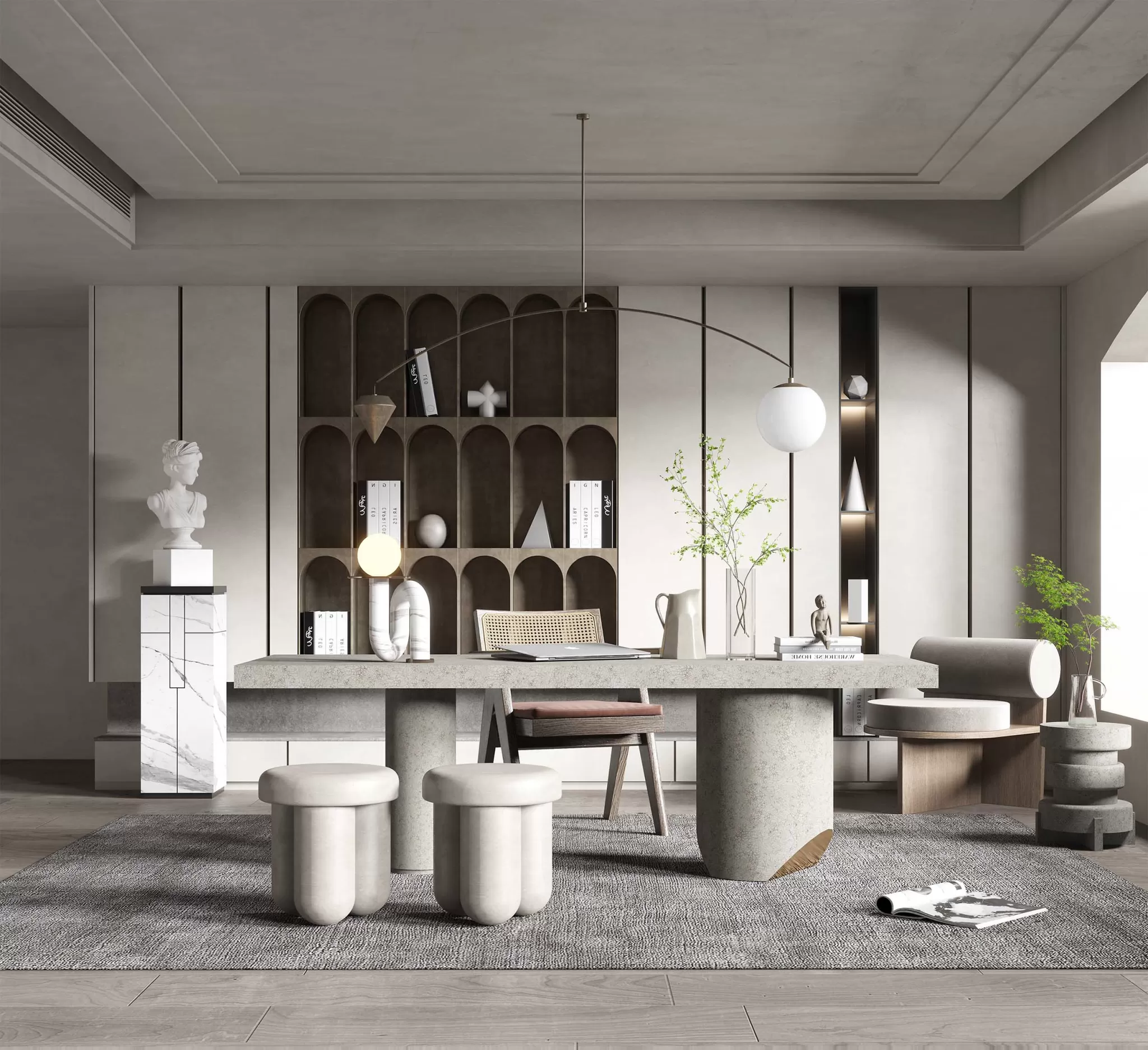 HOUSE SPACE 3D SCENES – OFFICE ROOM – 0011