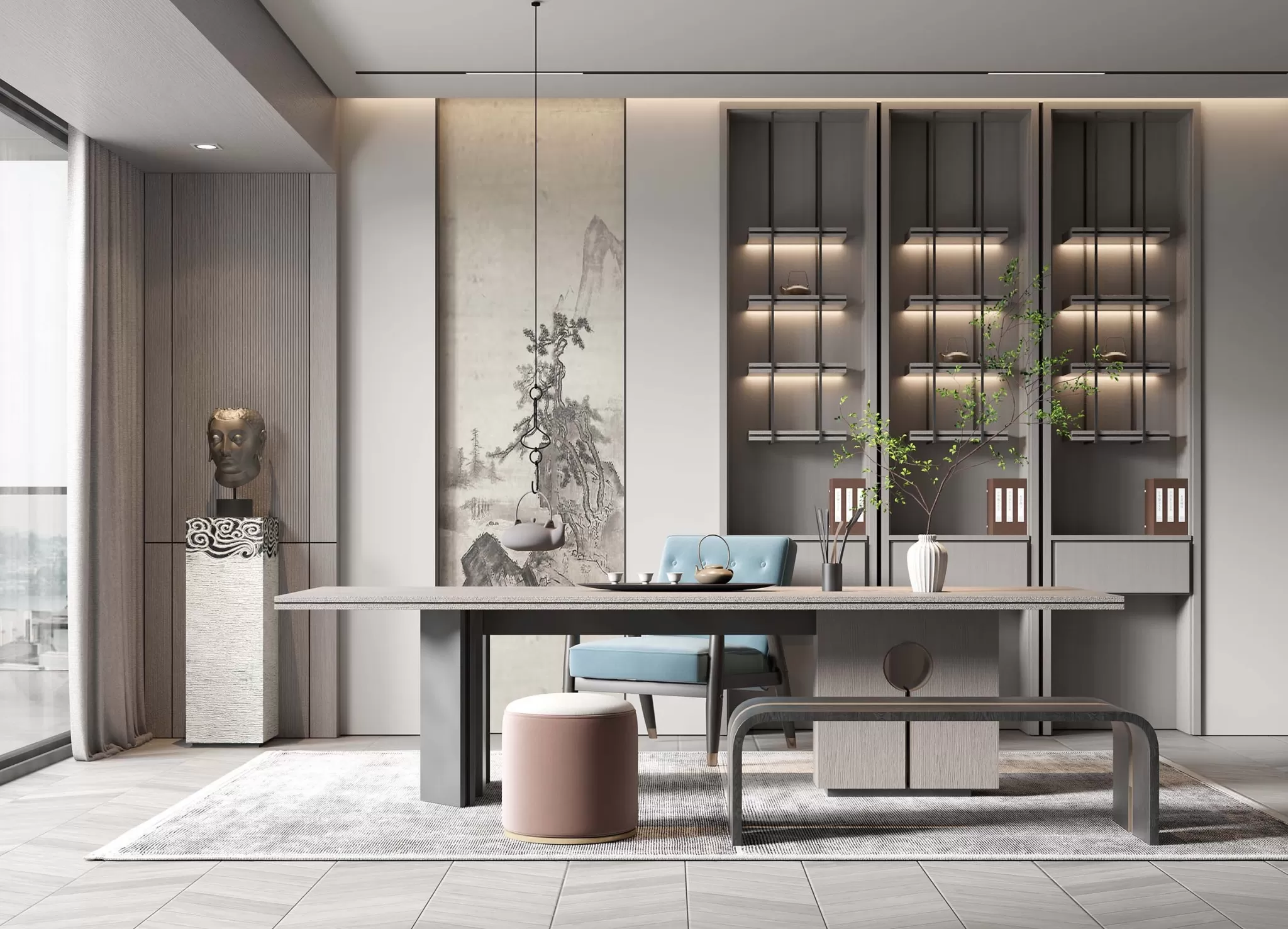 HOUSE SPACE 3D SCENES – TEA ROOM – 0010