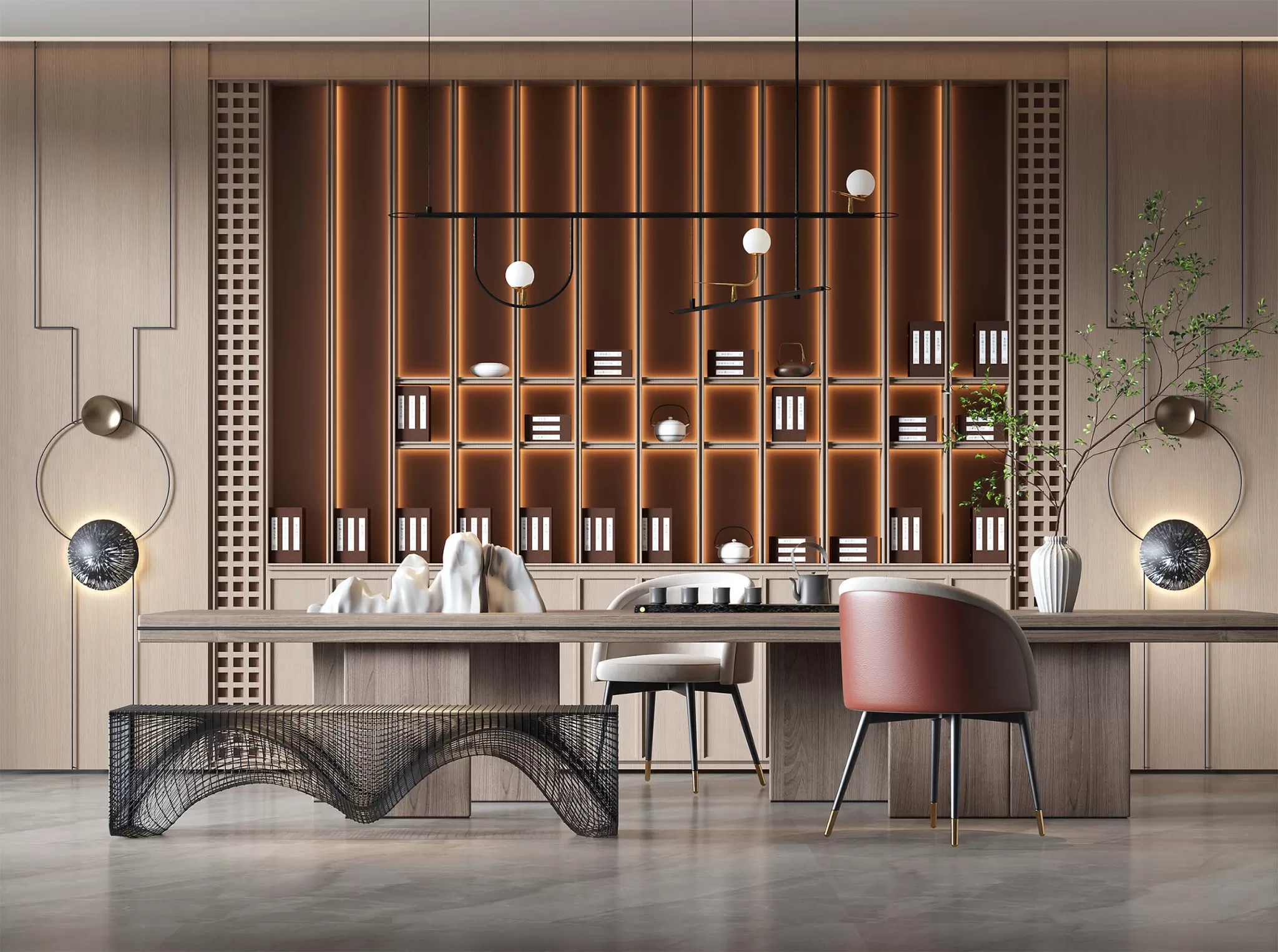 HOUSE SPACE 3D SCENES – TEA ROOM – 0045